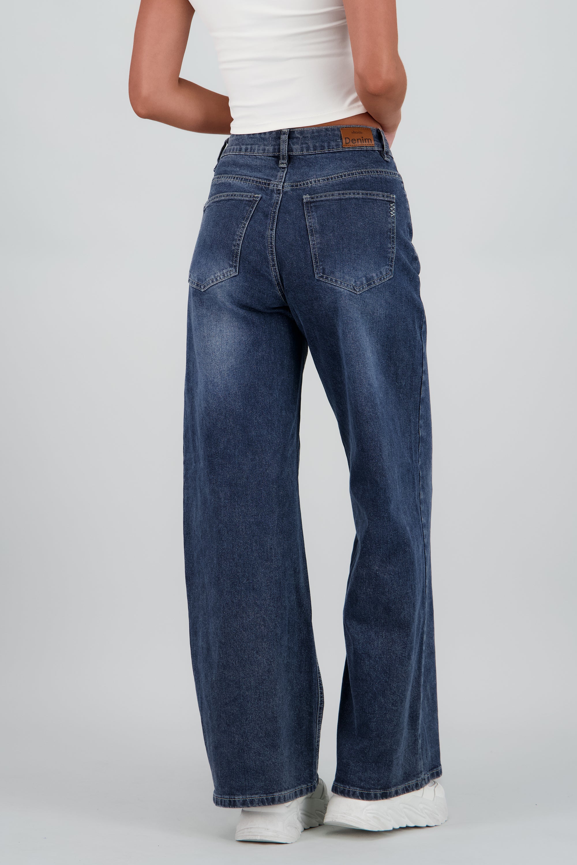 Jeans straight desgaste STONE