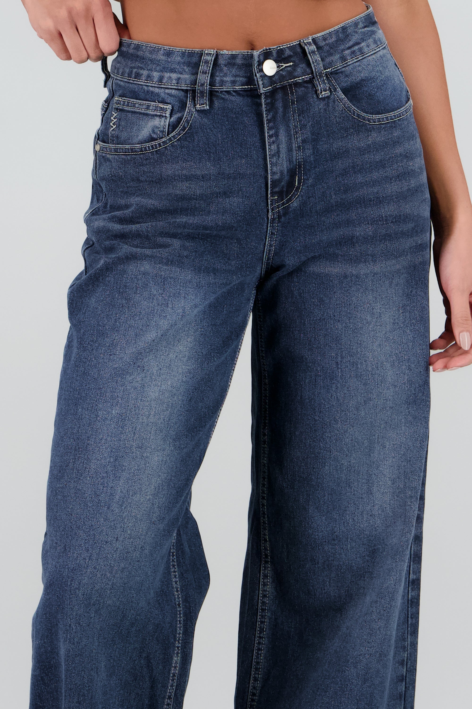 Jeans straight desgaste STONE
