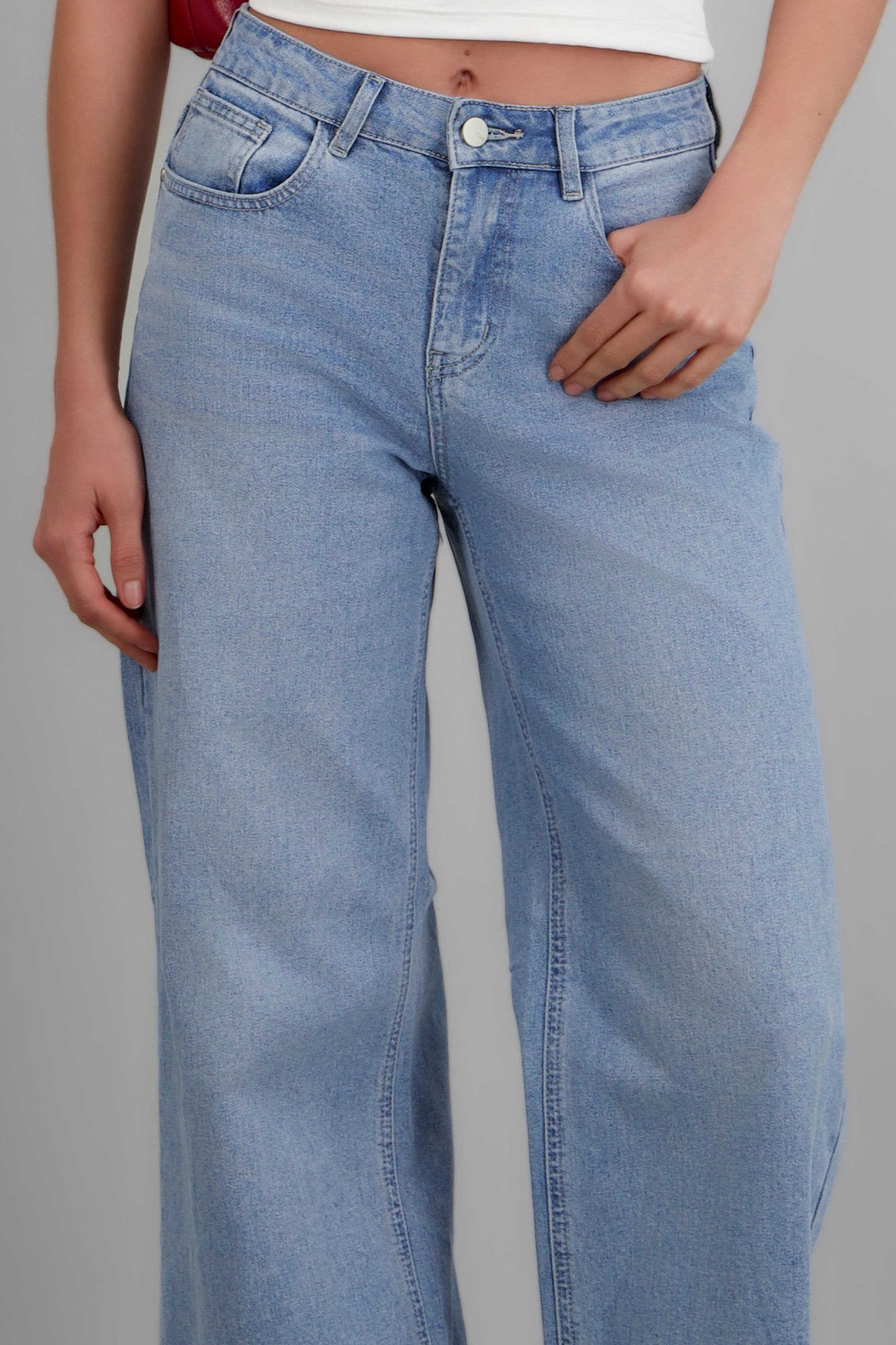 Jeans straight desgaste STONE MEDIO