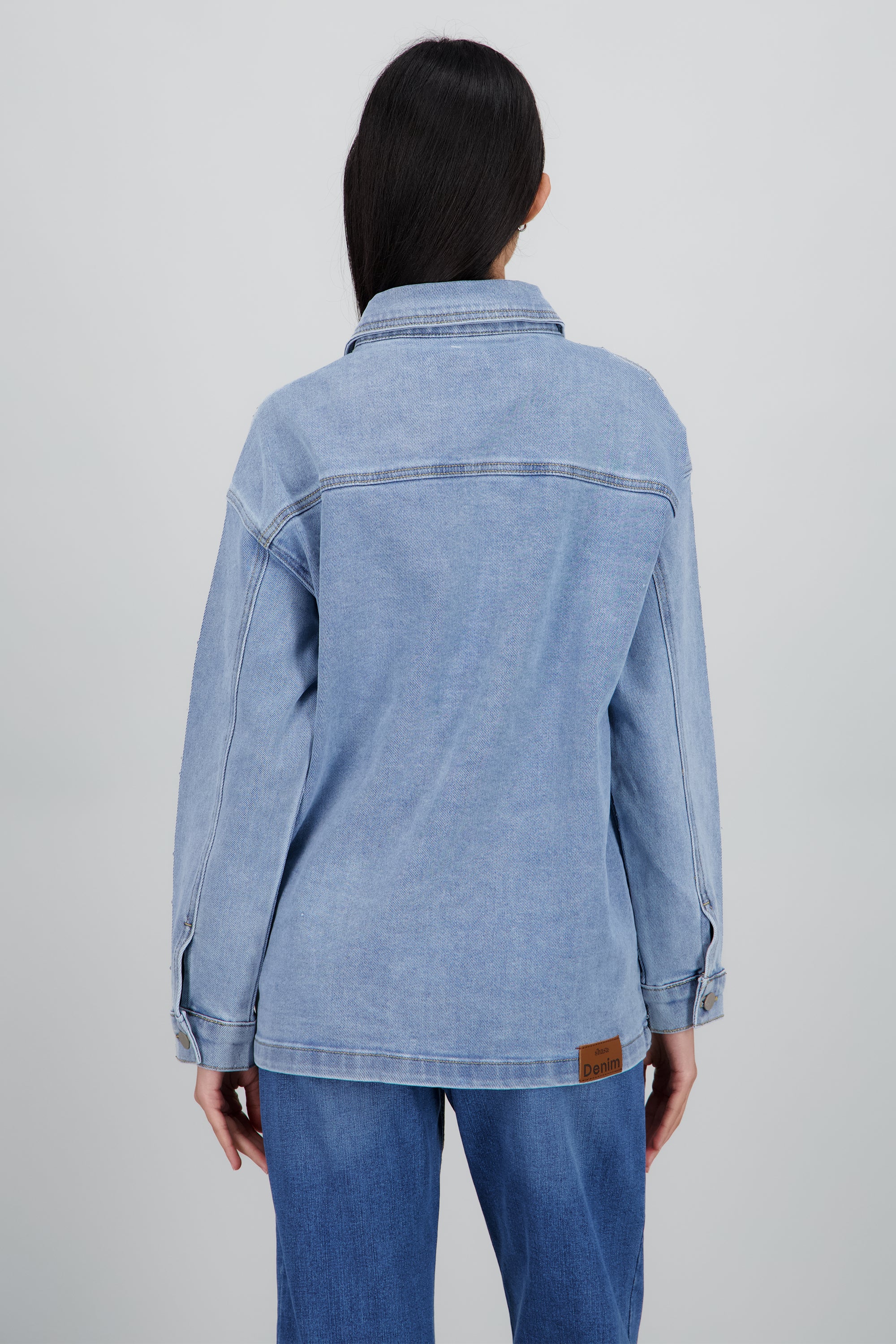 Chamarra oversize brillo gota LIGHT WASH