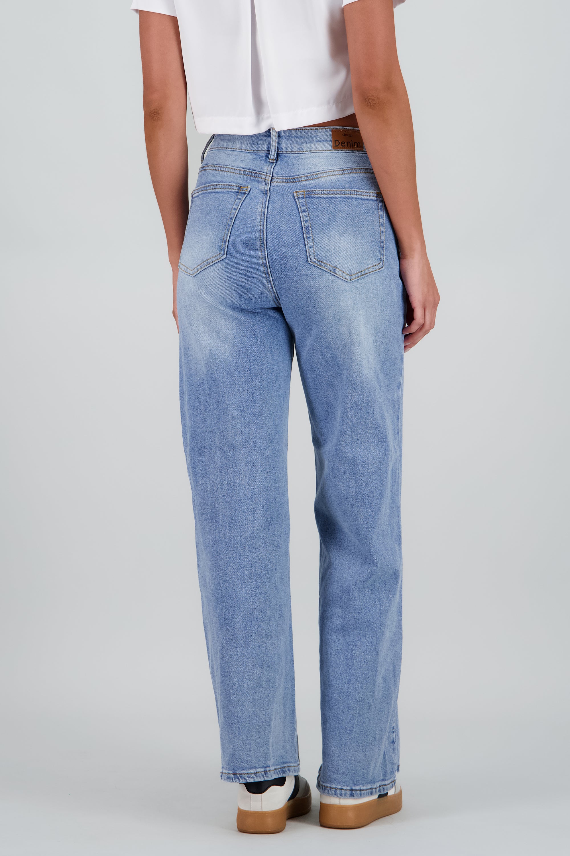 Jeans straight crop LIGHT WASH