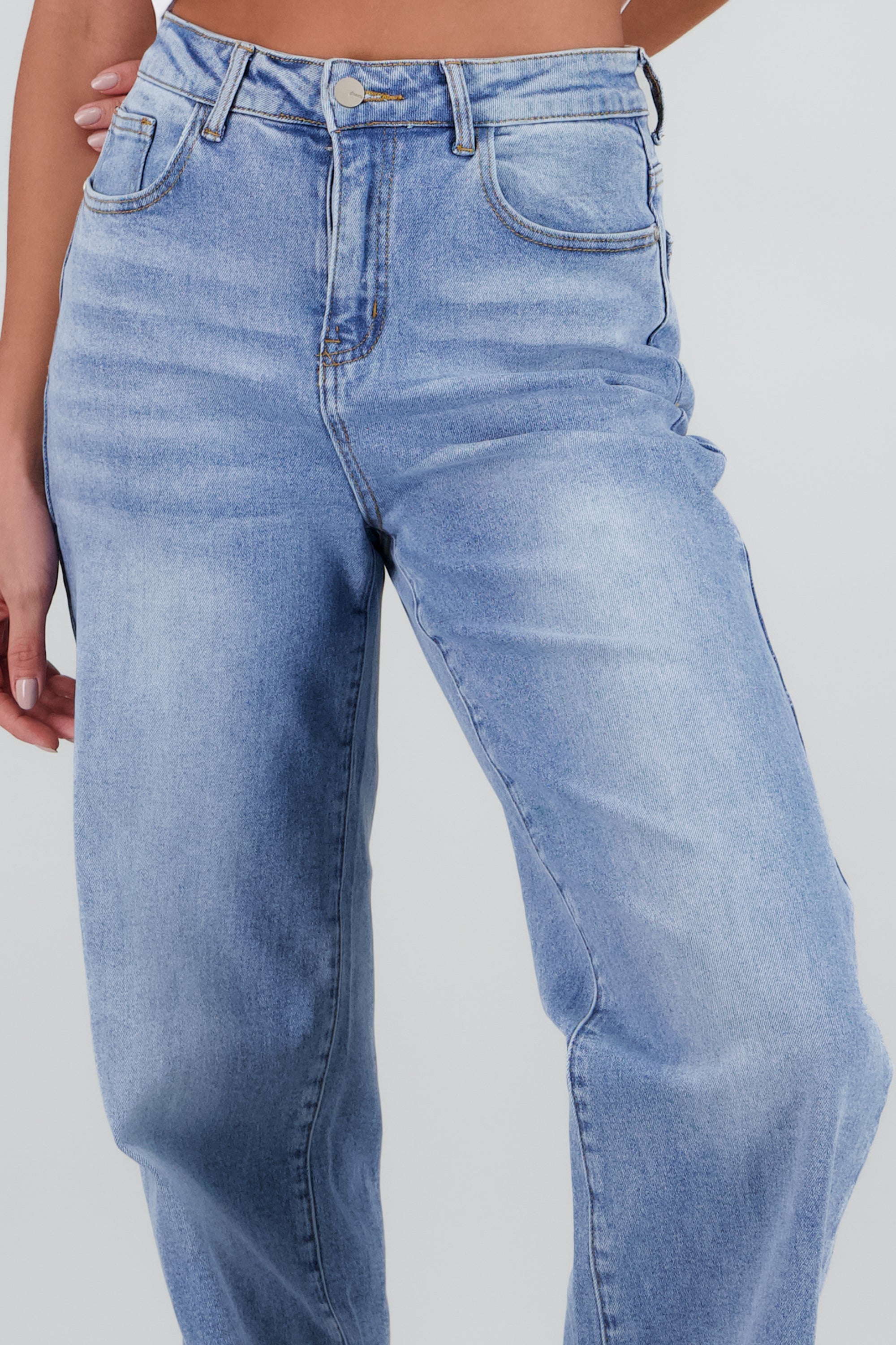 Jeans straight crop LIGHT WASH