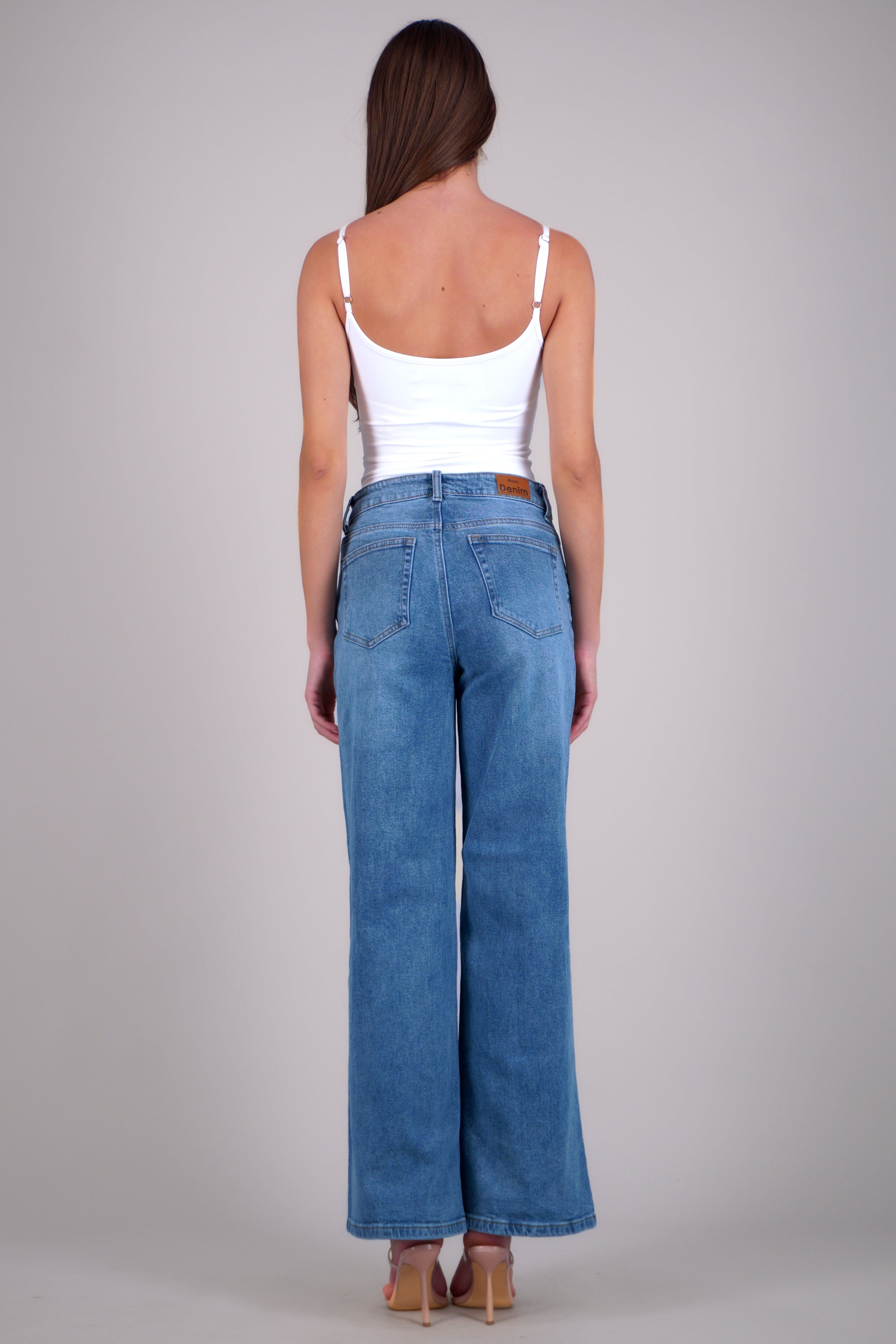 Jeans straight crop MEDIUM WASH