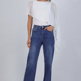 Jeans straight brillo
