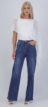 Jeans straight brillo