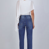 Jeans straight brillo