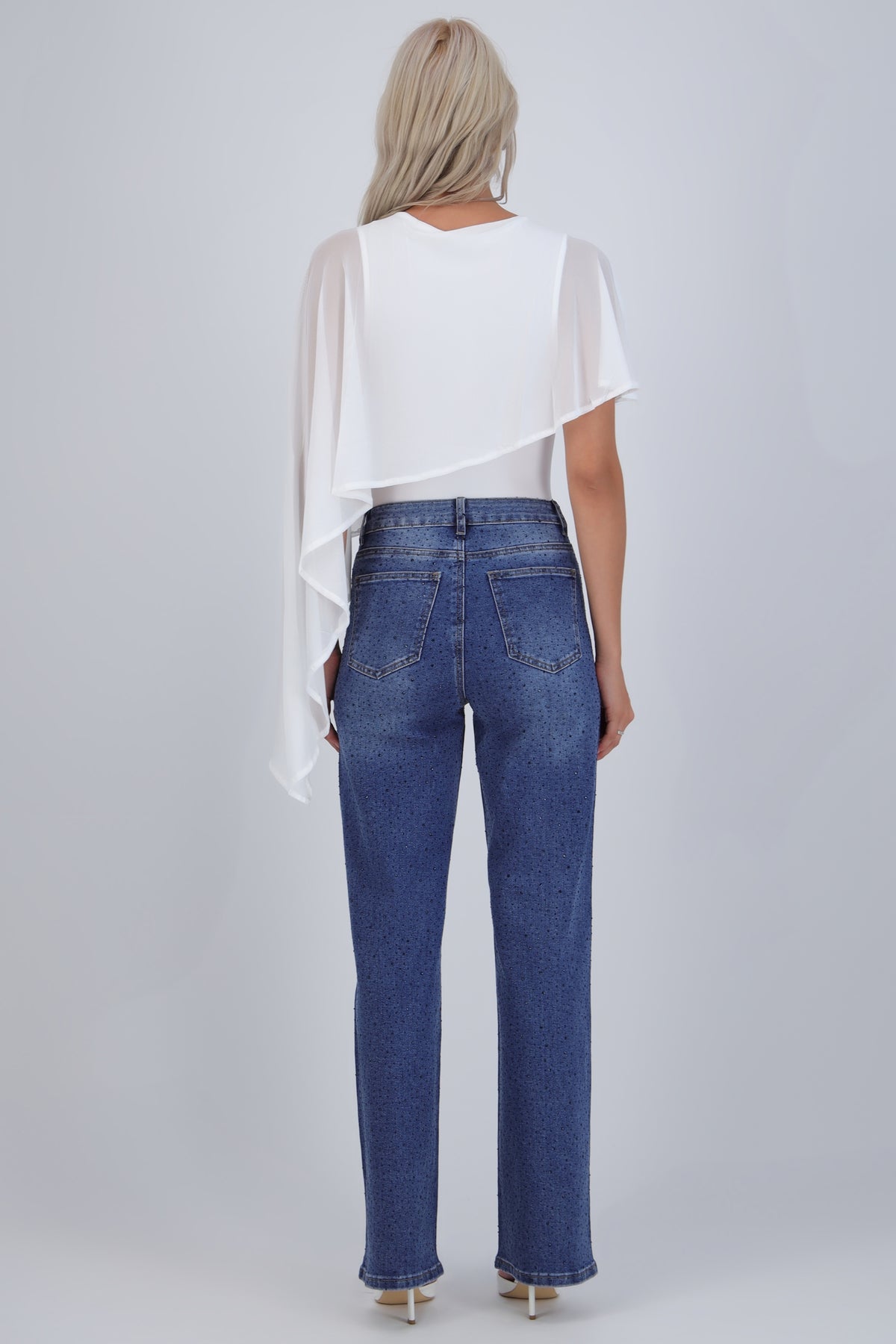 Jeans straight brillo DARK WASH