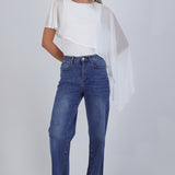 Jeans straight brillo