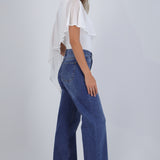 Jeans straight brillo