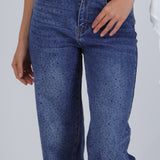 Jeans straight brillo
