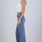 Jeans straight brillo