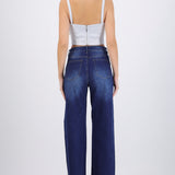 Jeans straight brillo
