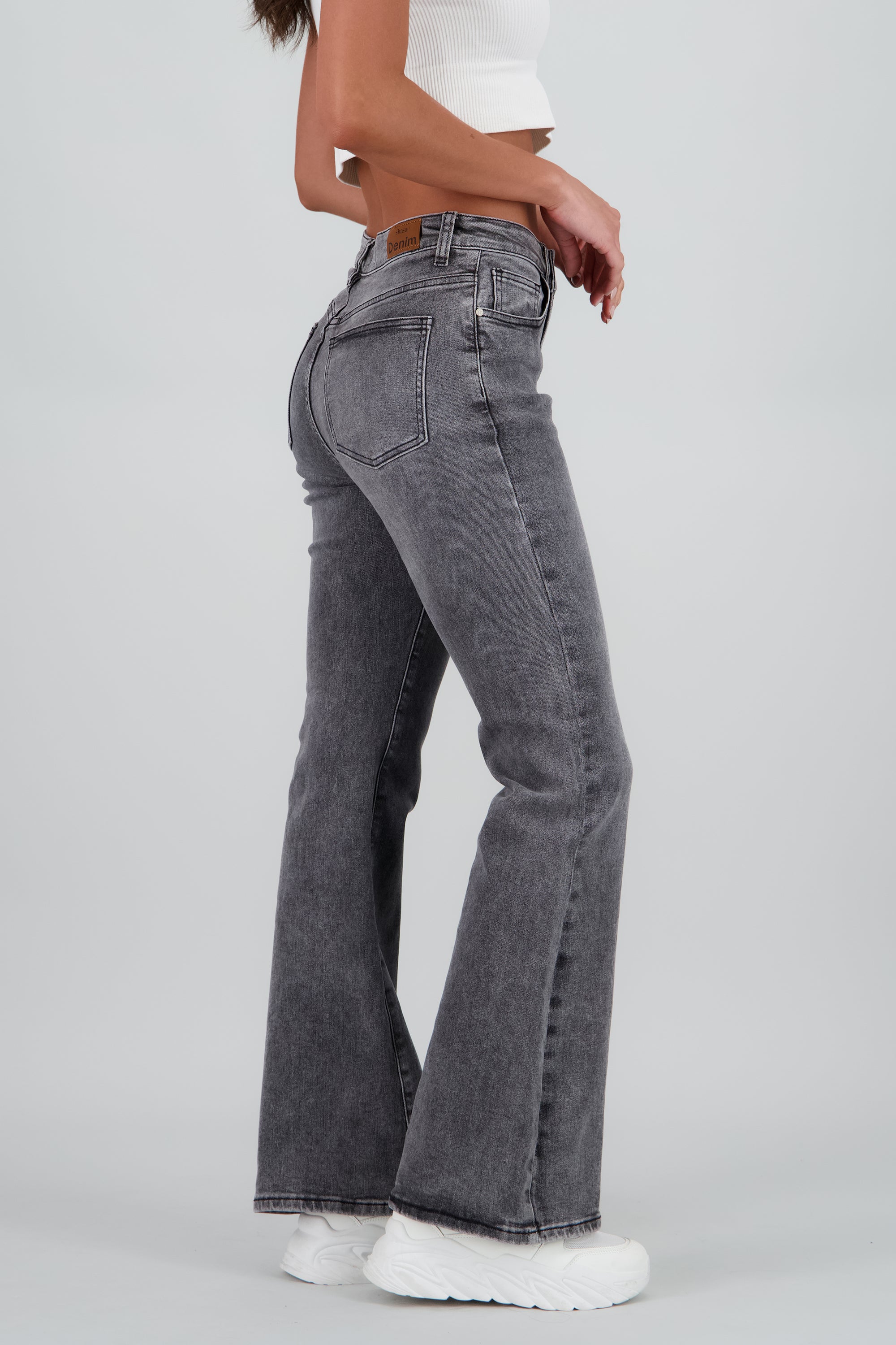 Jeans flare comfort GRIS OBSCURO