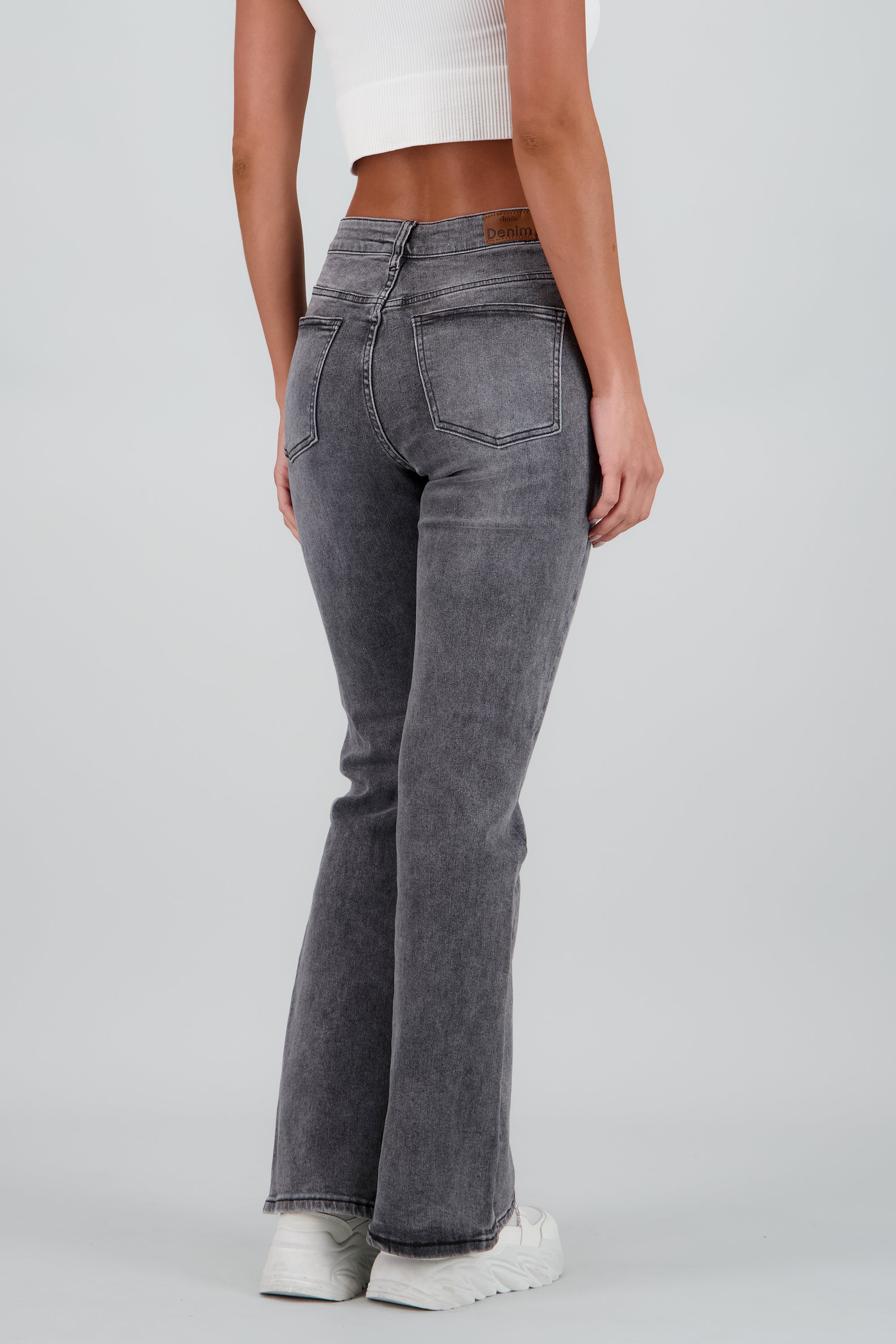 Jeans flare comfort GRIS OBSCURO