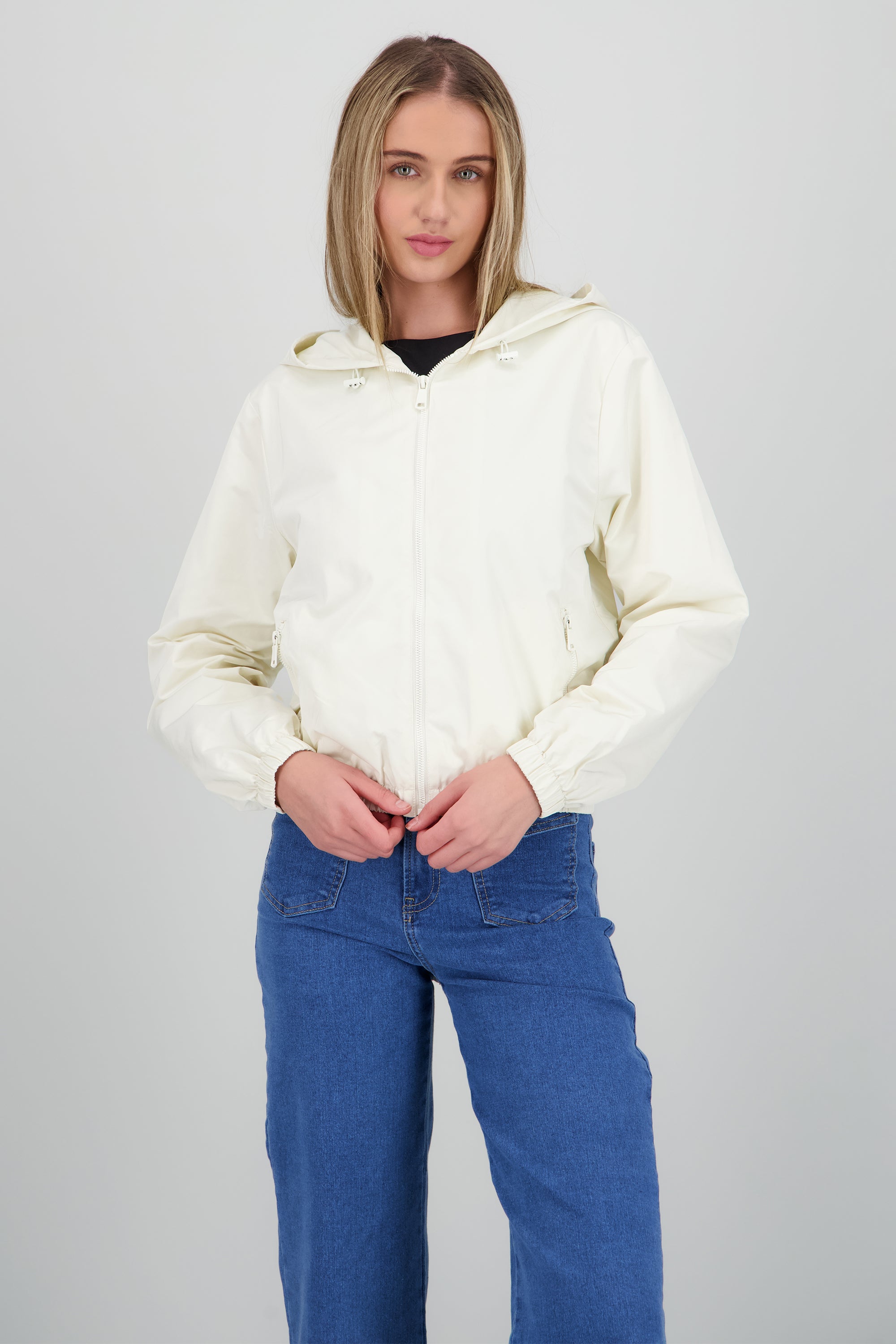 Chamarra ligera con gorro HUESO