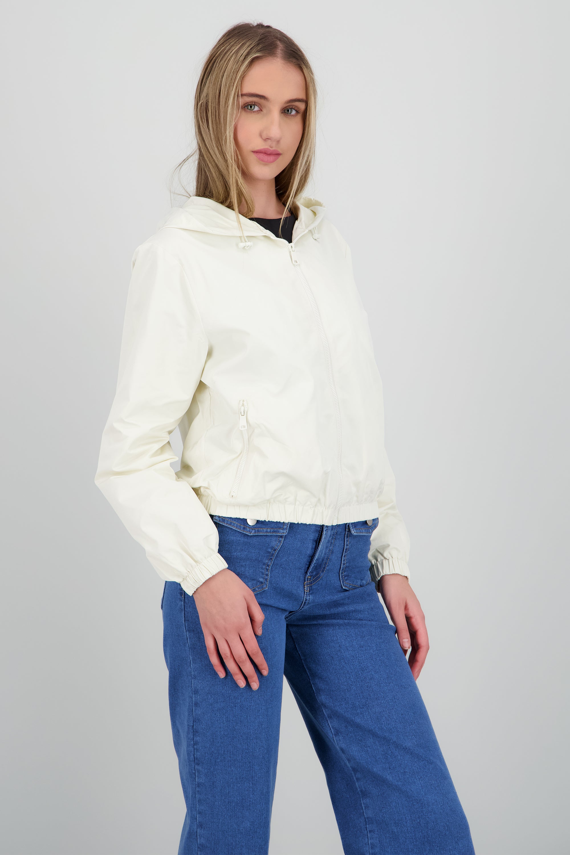 Chamarra ligera con gorro HUESO