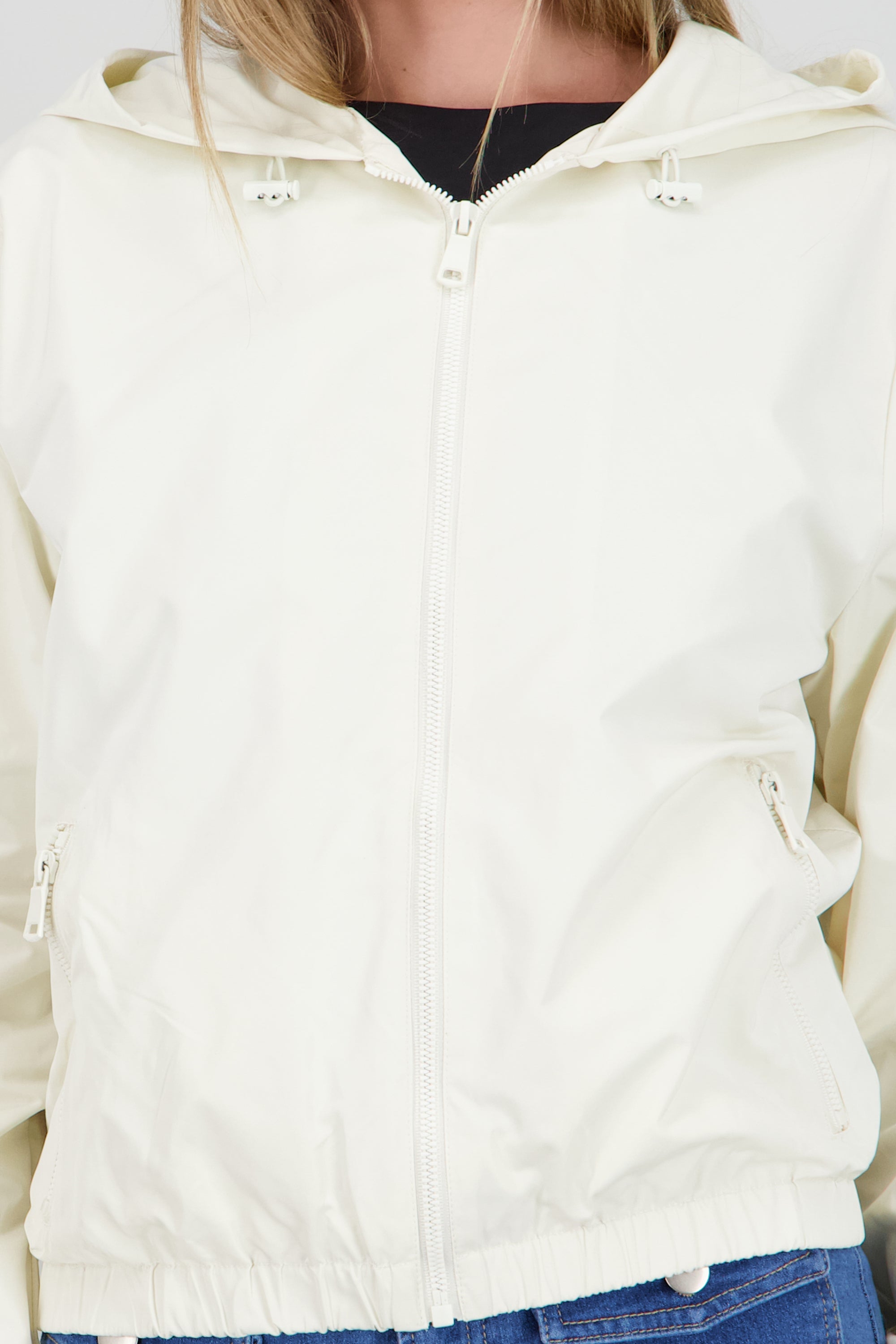 Chamarra ligera con gorro HUESO