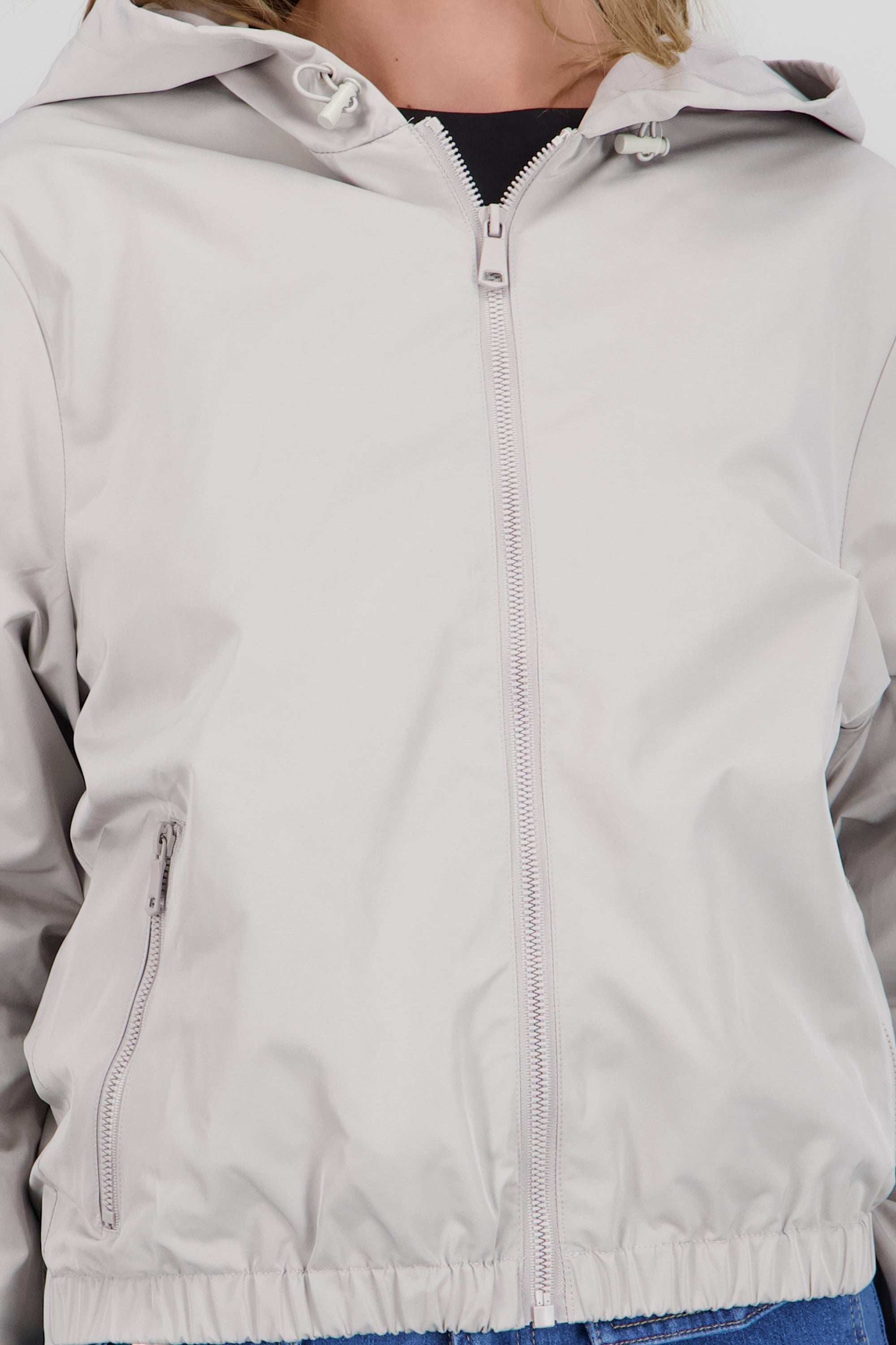 Chamarra ligera con gorro GRIS