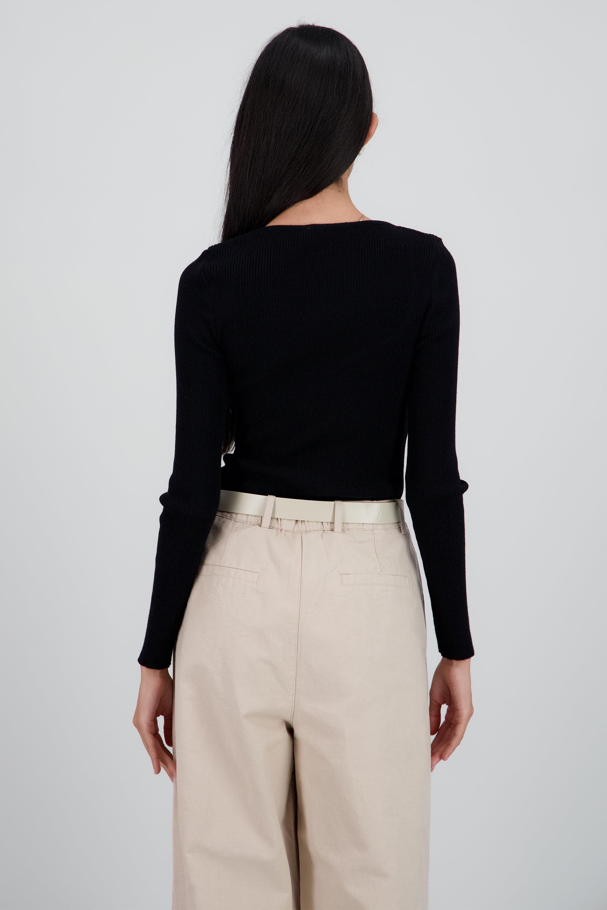 Bodysuit tejido escote corazon NEGRO