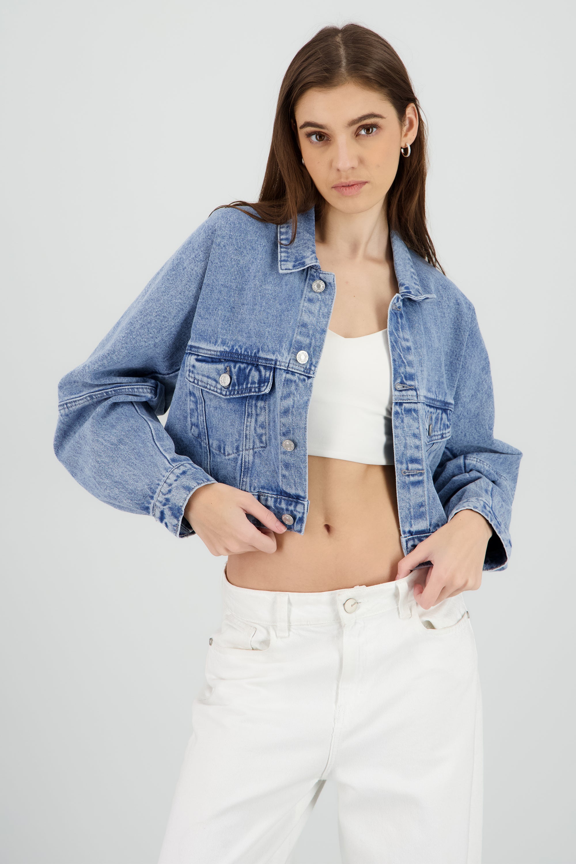 Chamarra oversize bolsas DARK WASH