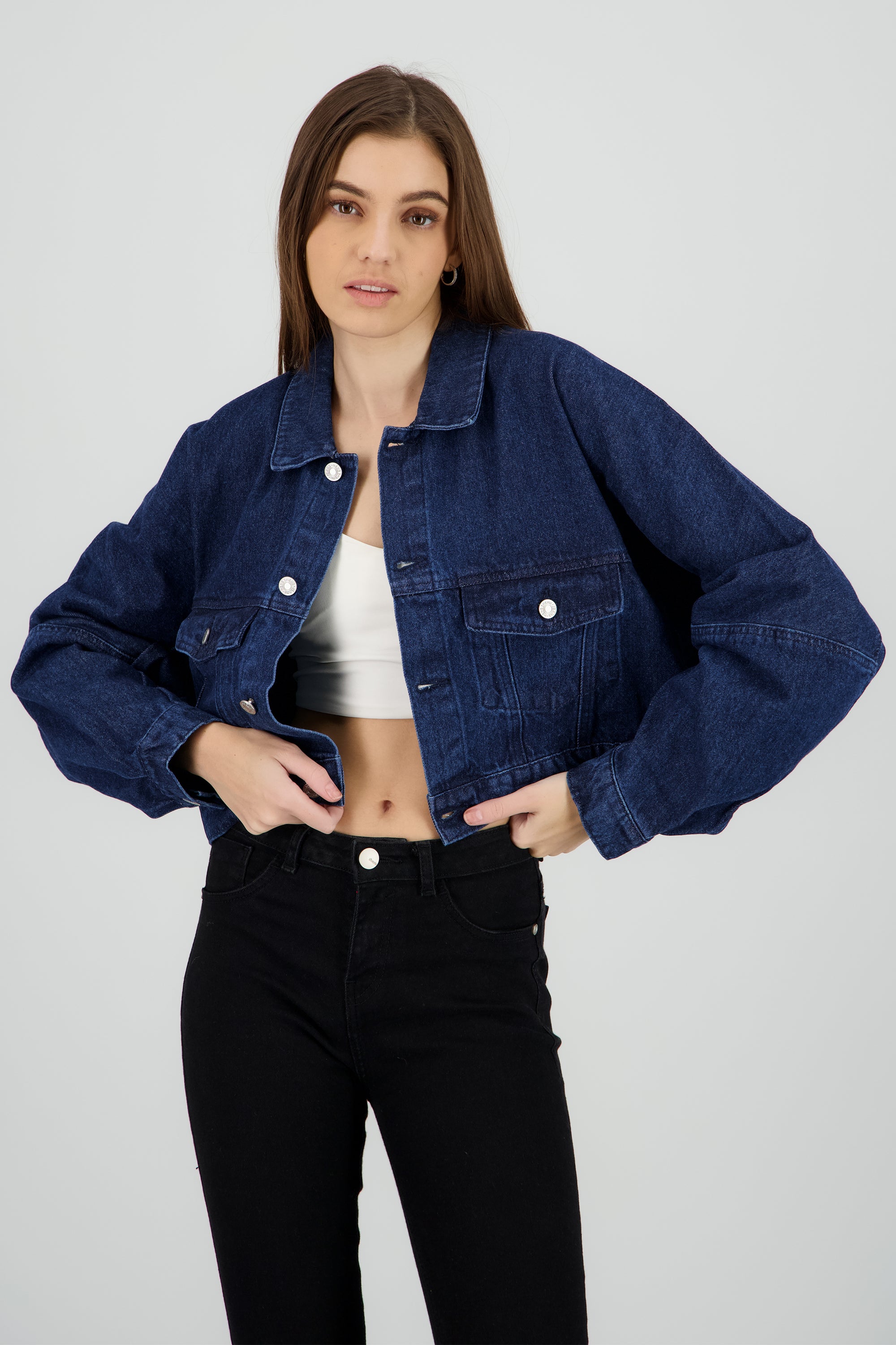 Chamarra oversize bolsas MEDIUM WASH