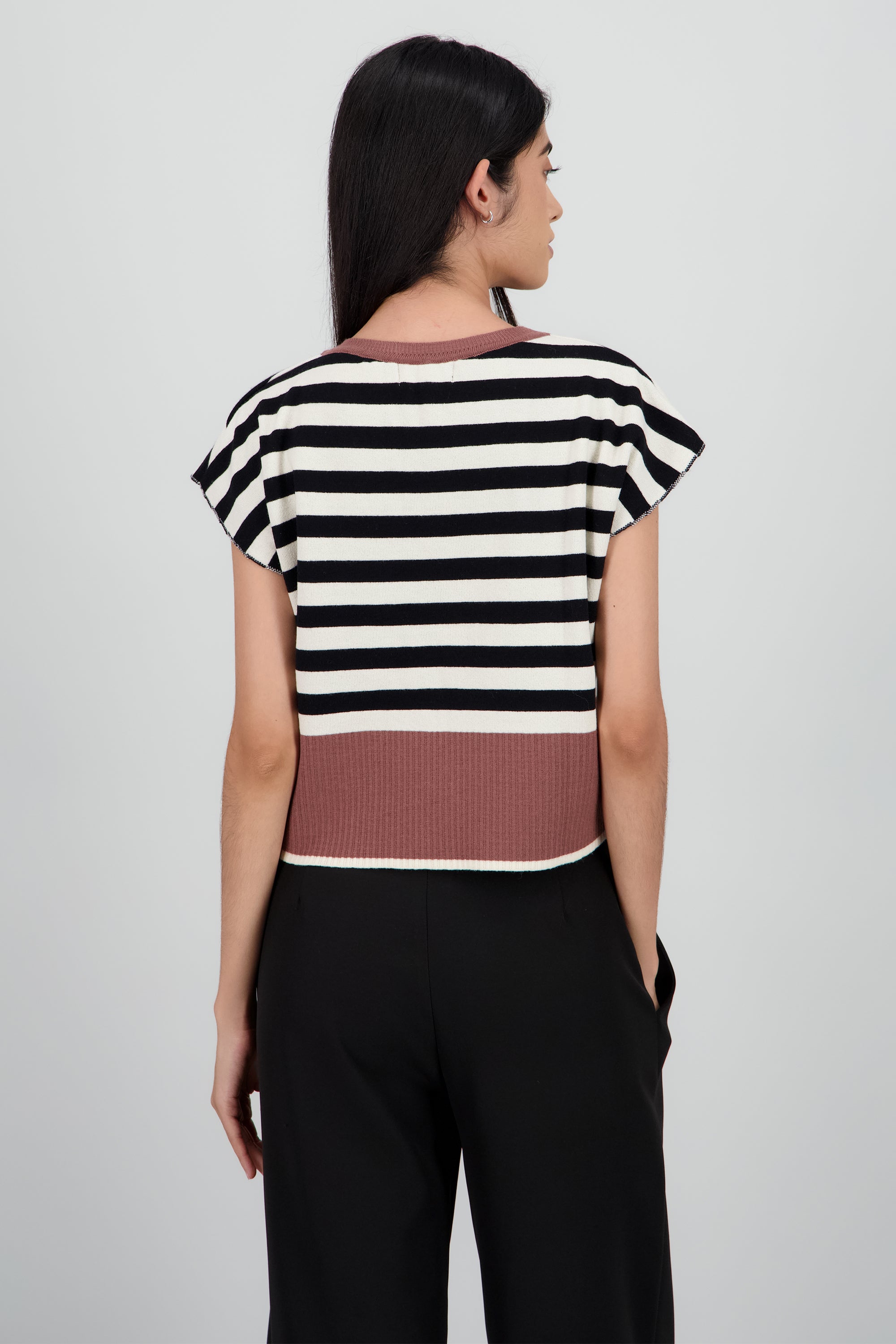 Chaleco rayas NEGRO COMBO