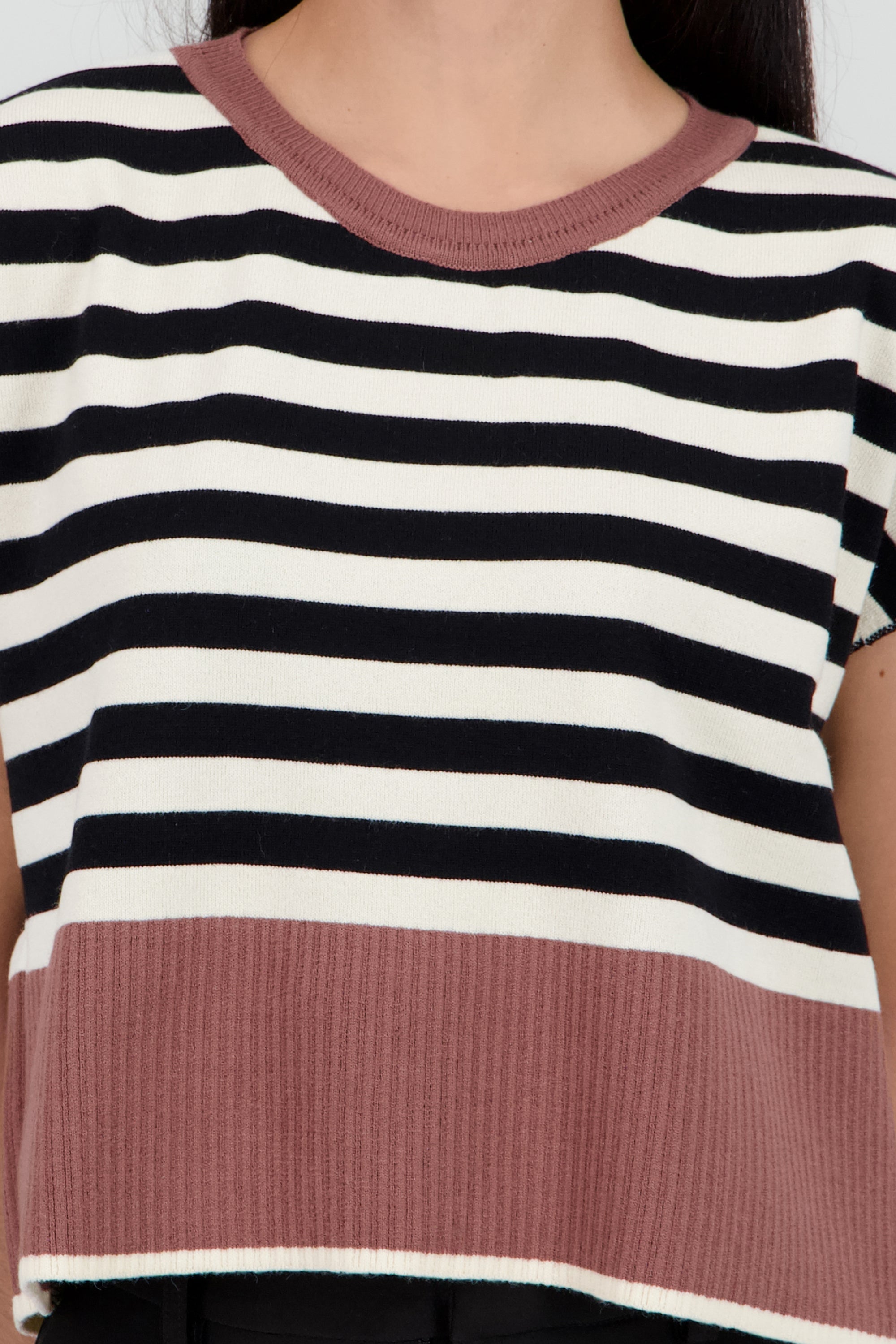 Chaleco rayas NEGRO COMBO