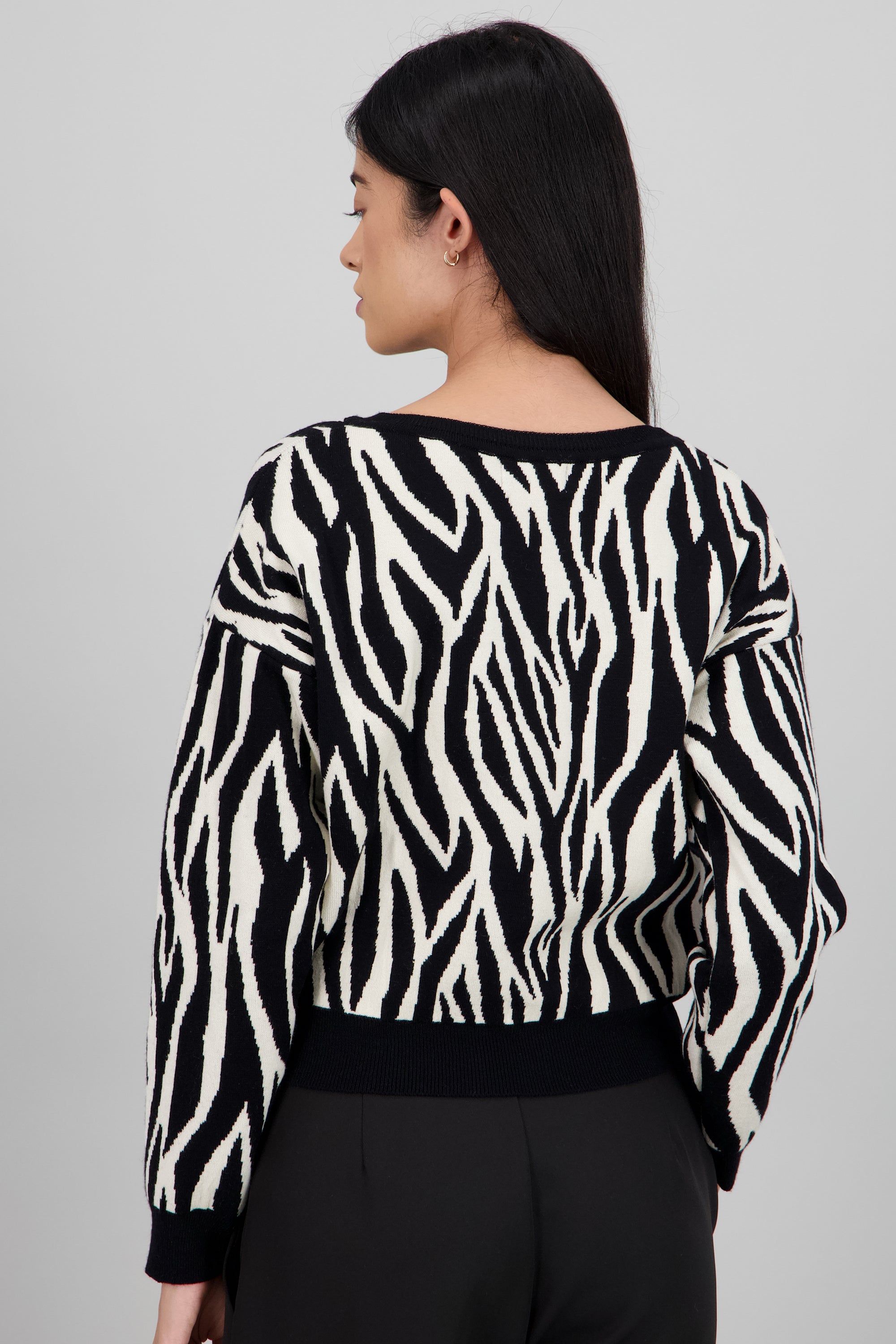 Sueter zebra NEGRO COMBO