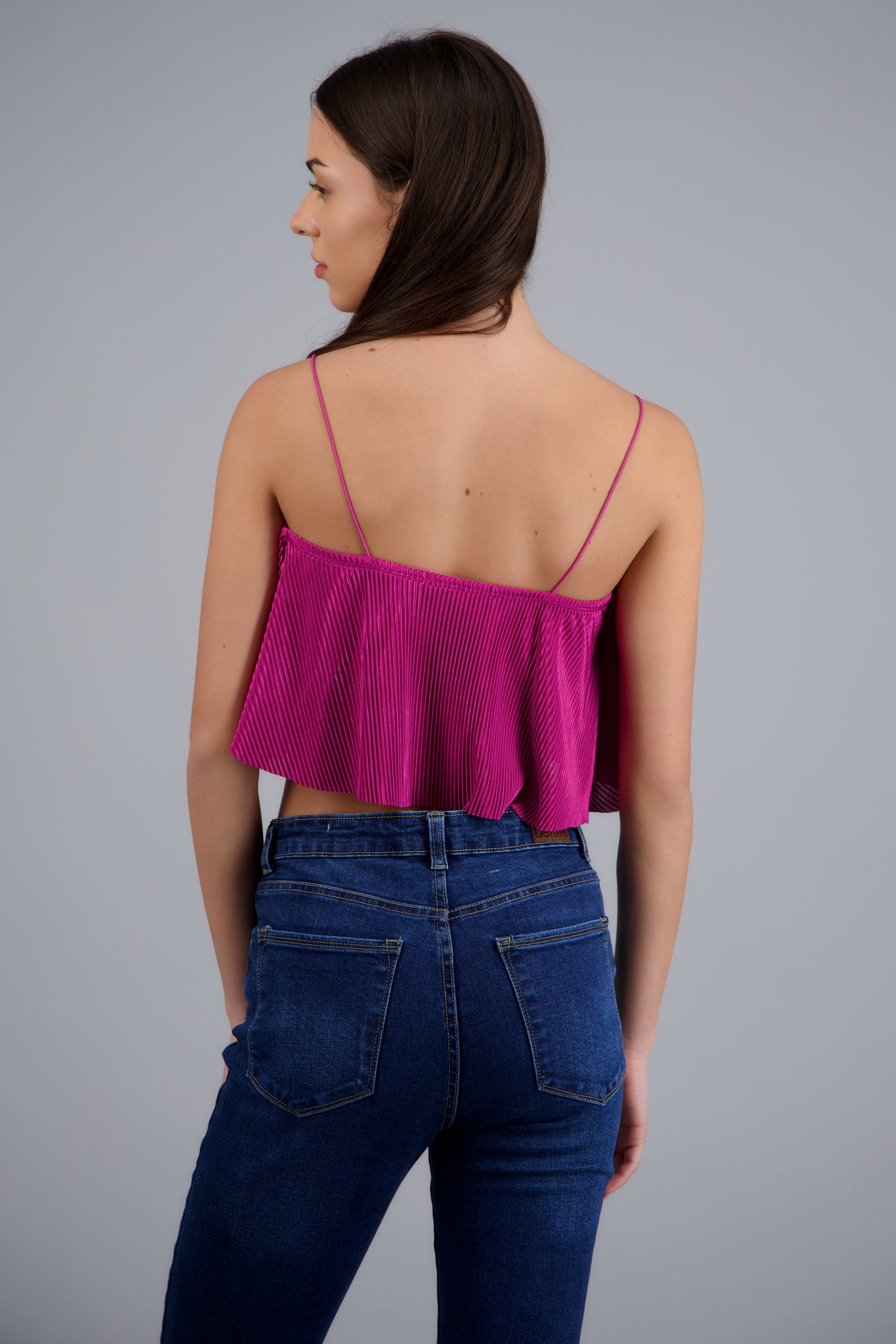 Top Crop Tejido Plisado Tirantes FIUSHA