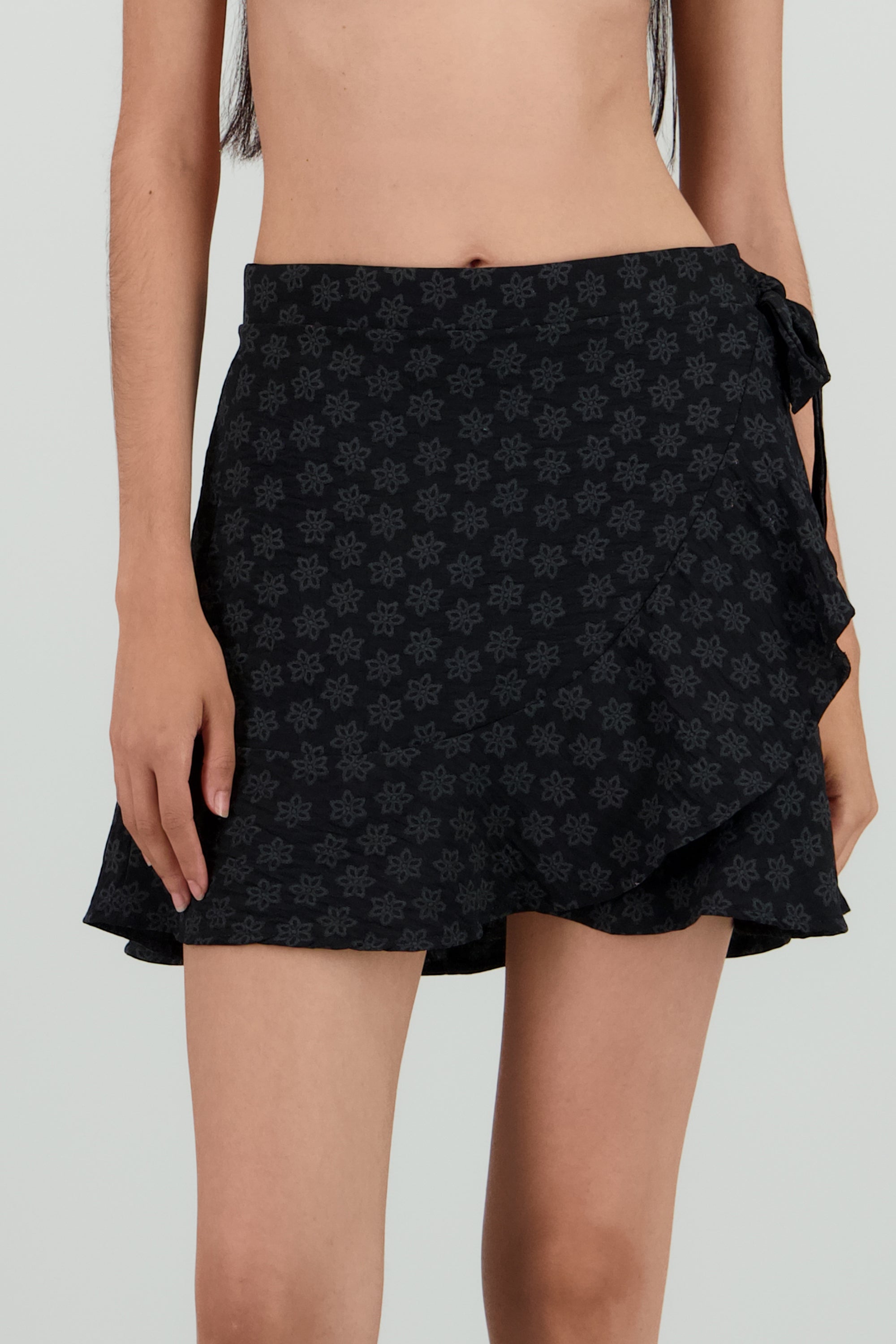 Pareo estampado mini olanes NEGRO