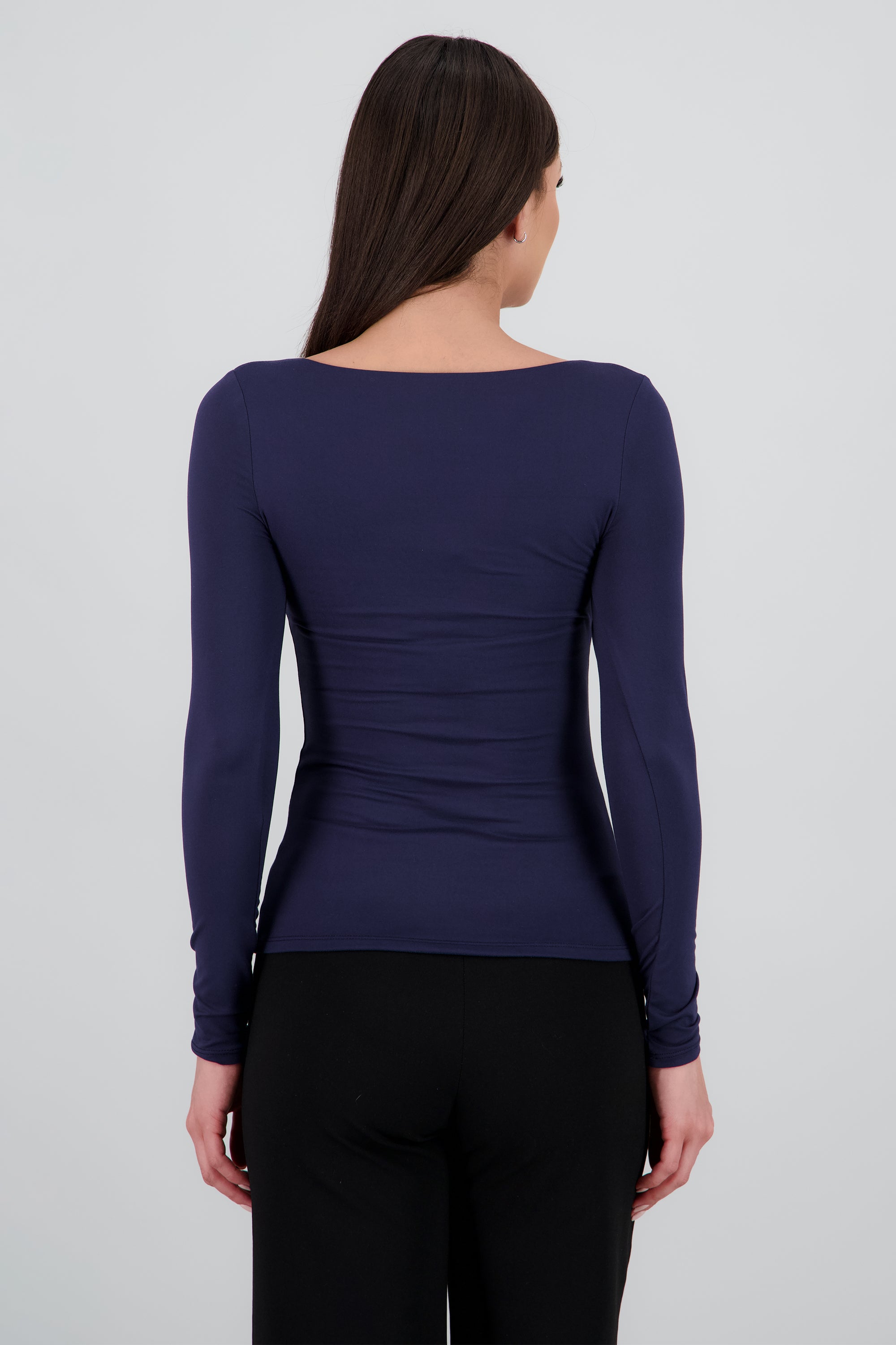 Top manga larga escote cuadrado MARINO