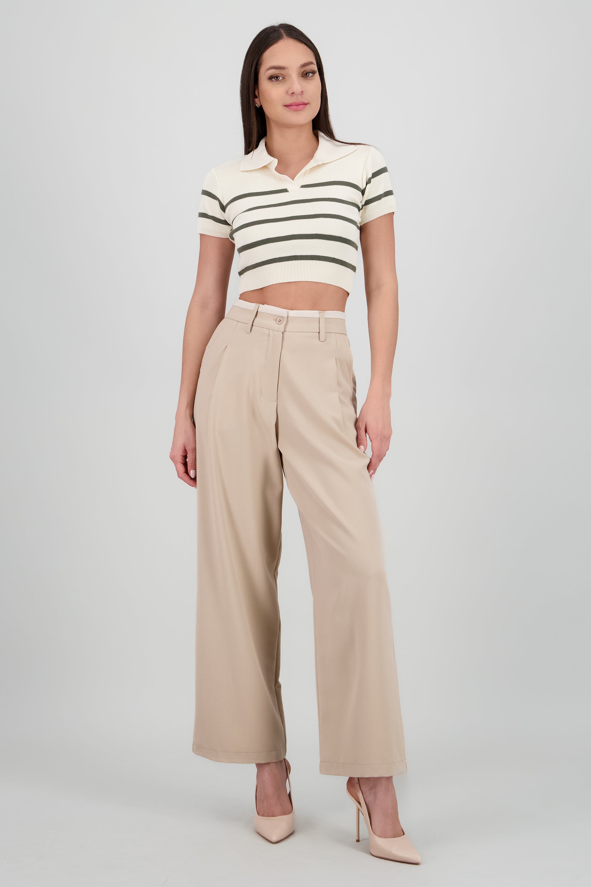 Pantalon contraste pinzas ARENA