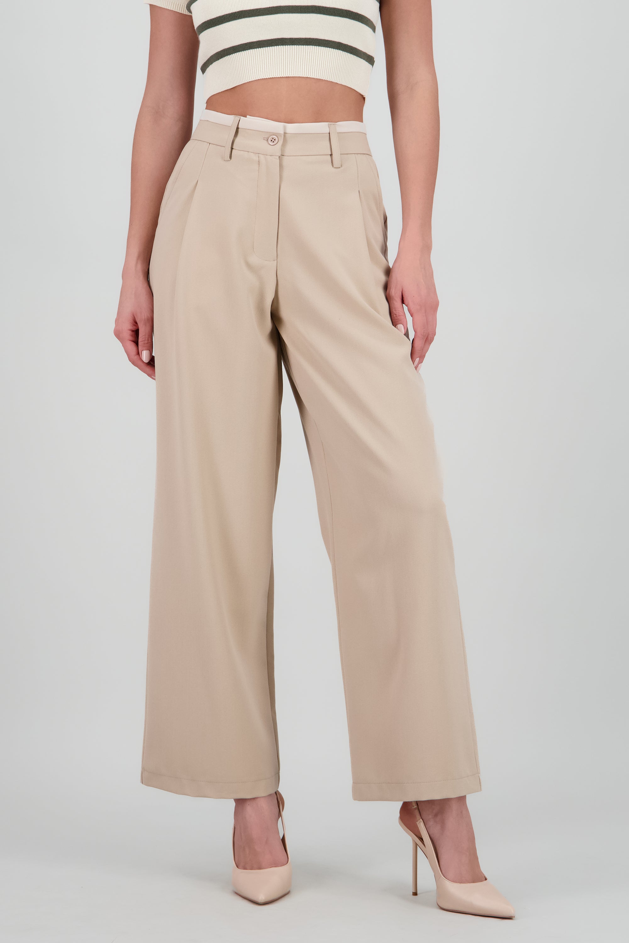 Pantalon contraste pinzas ARENA