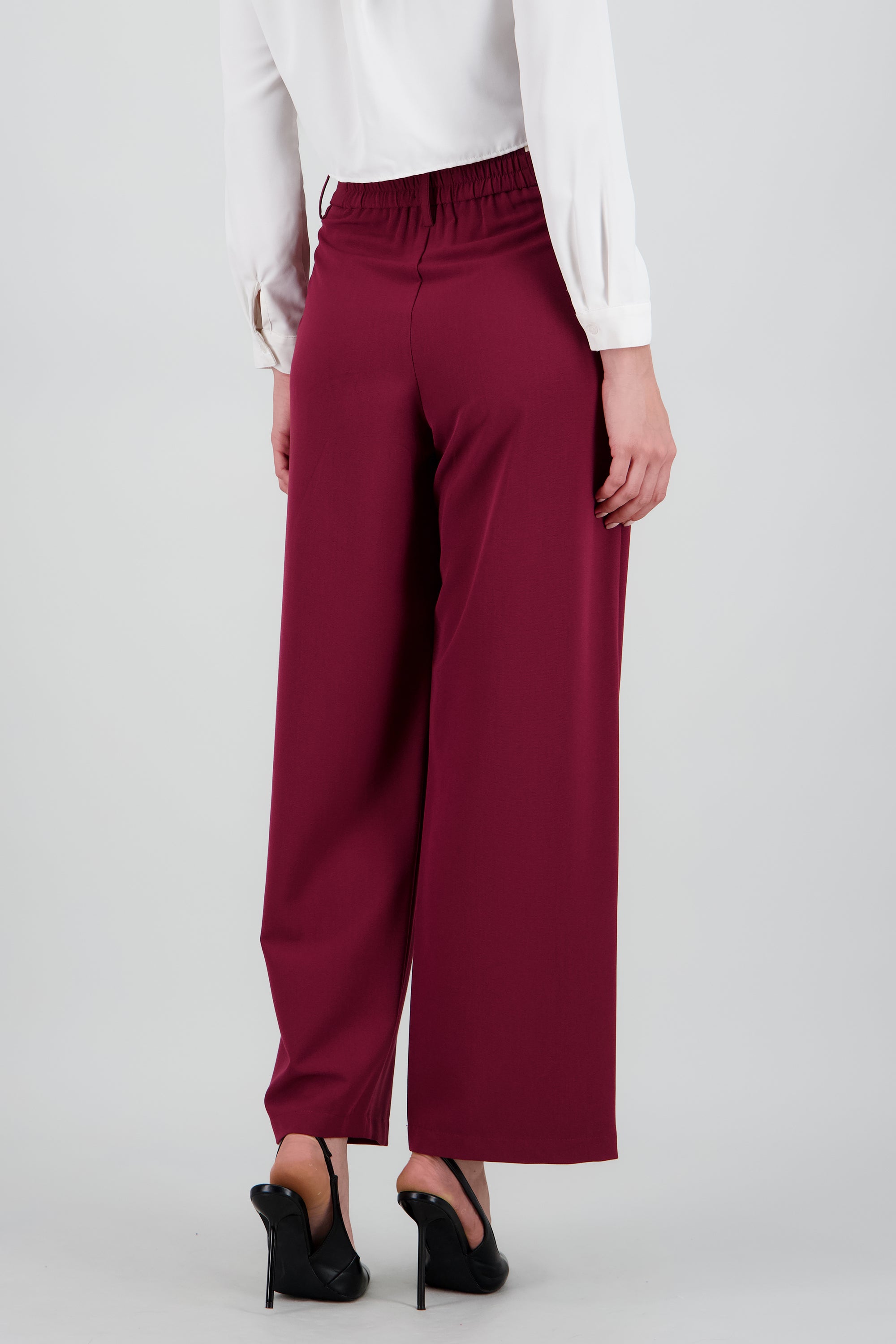 Pantalon contraste pinzas VINO