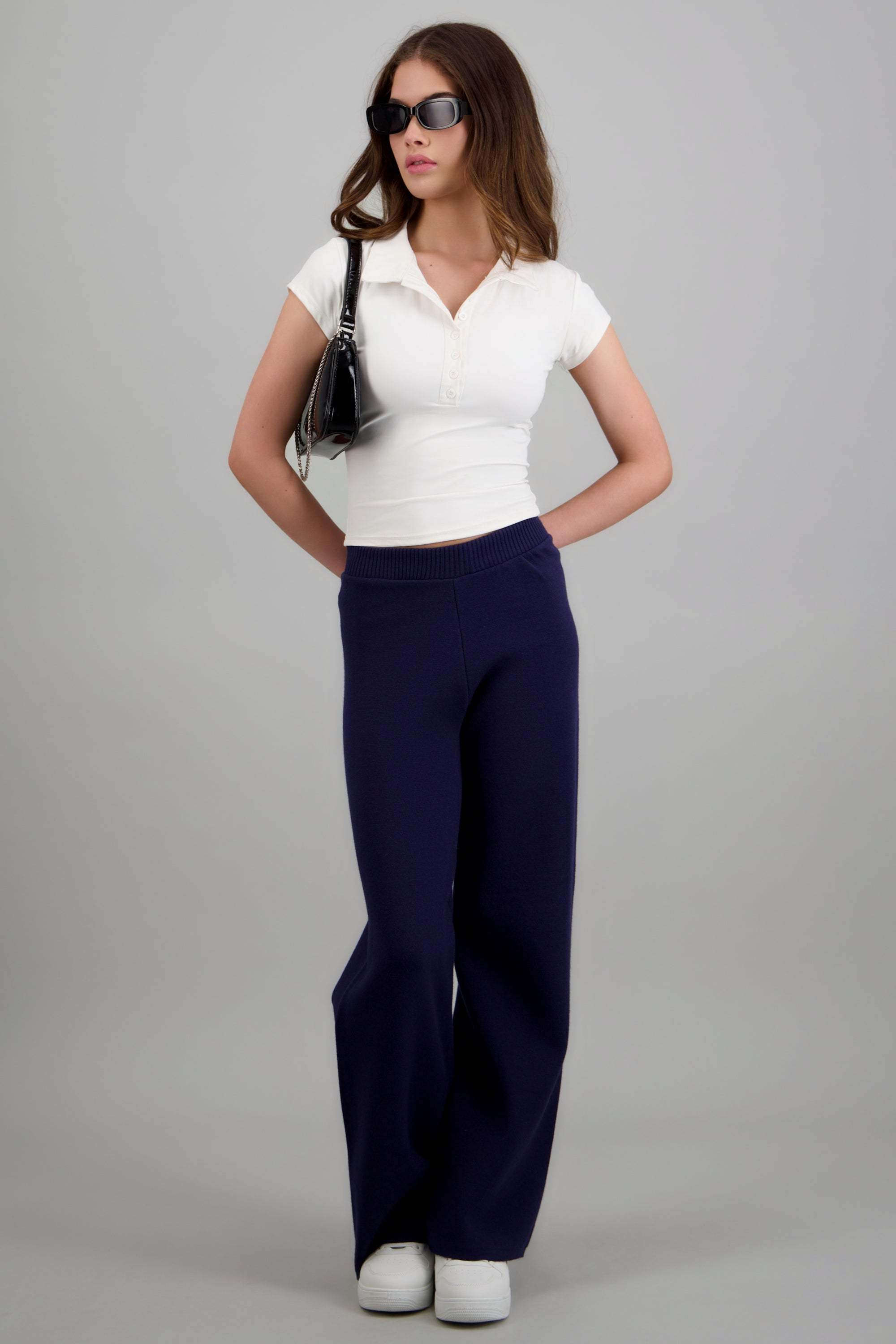 Pantalon tejido culotte MARINO