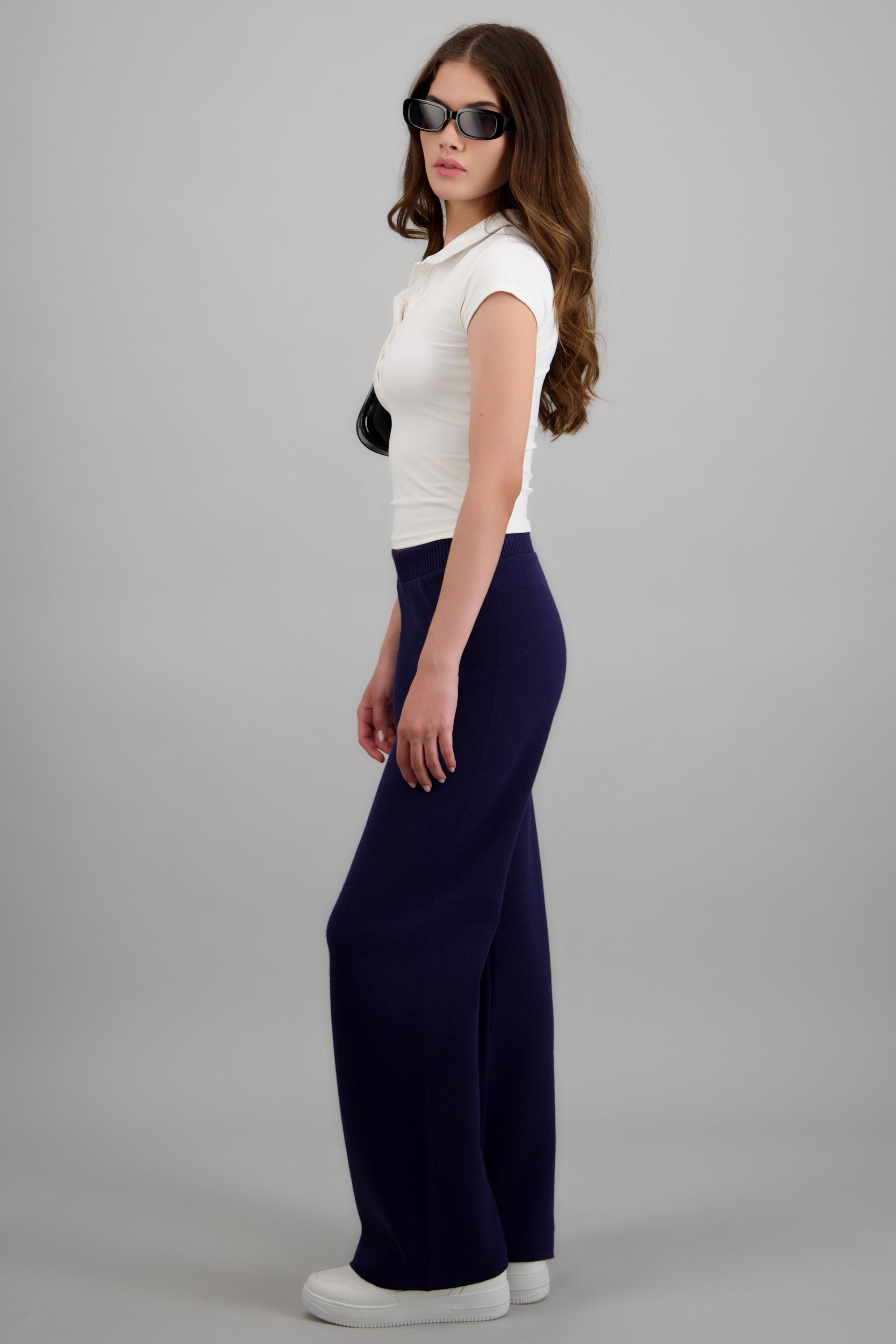 Pantalon tejido culotte MARINO
