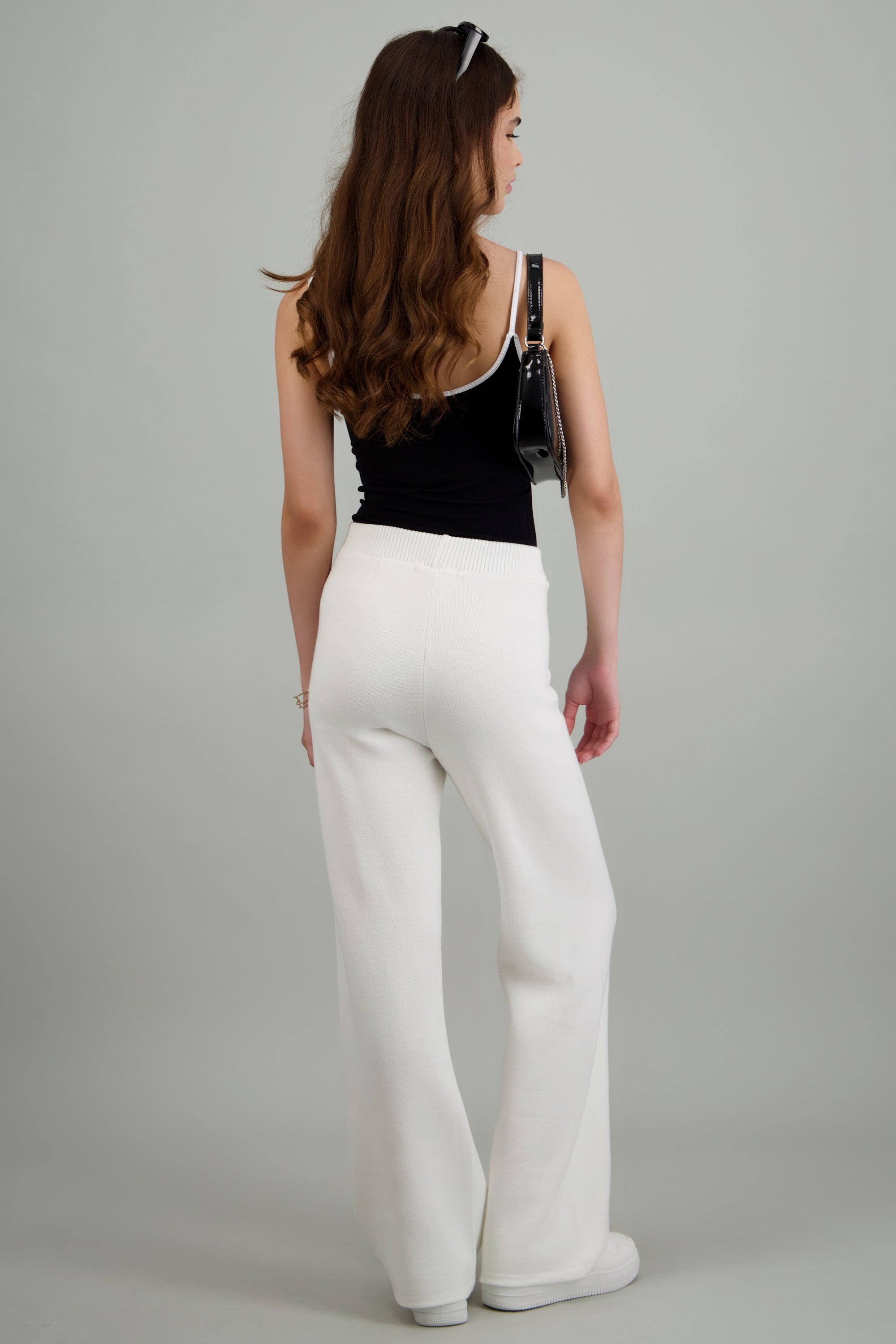 Pantalon tejido culotte BLANCO