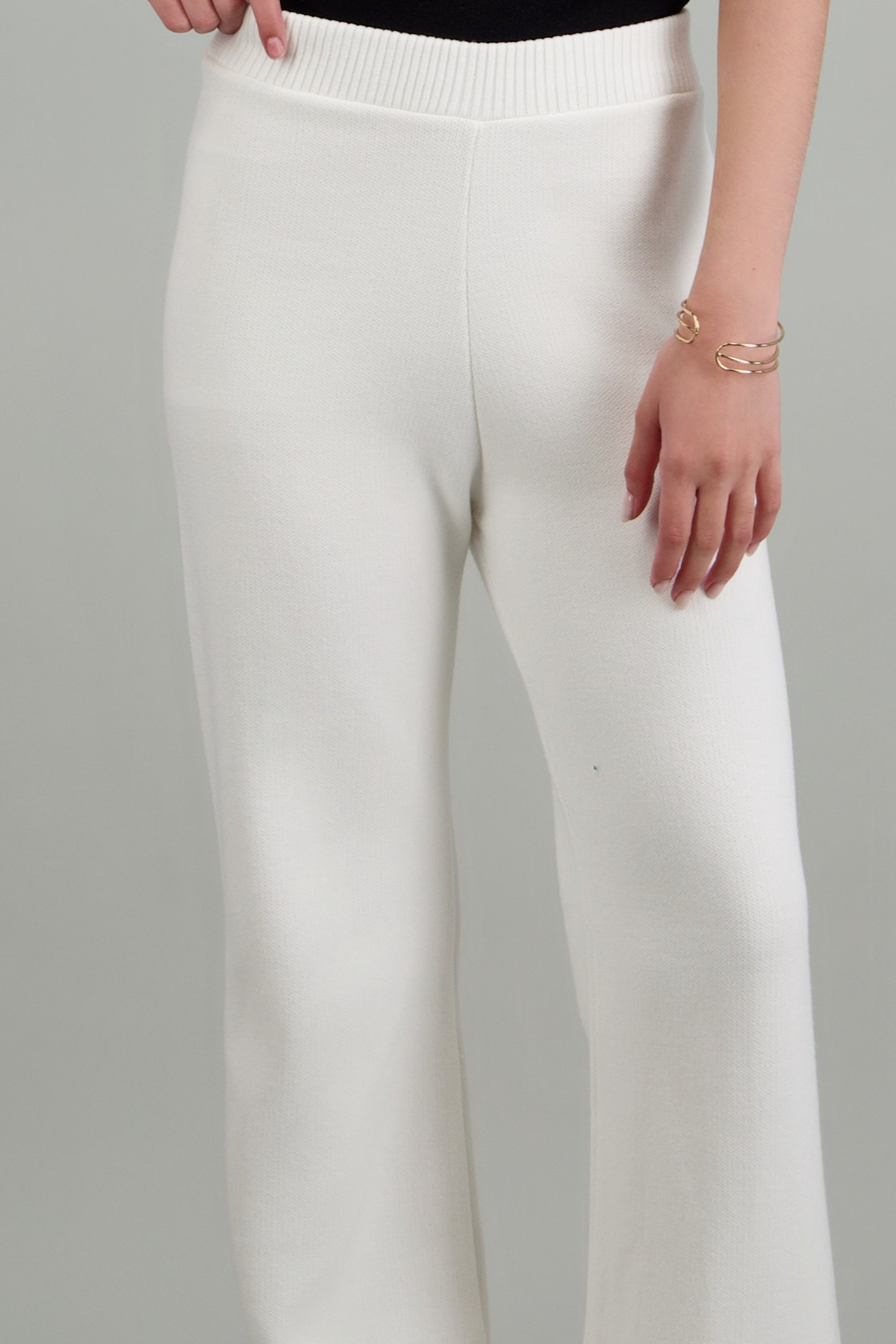 Pantalon tejido culotte BLANCO