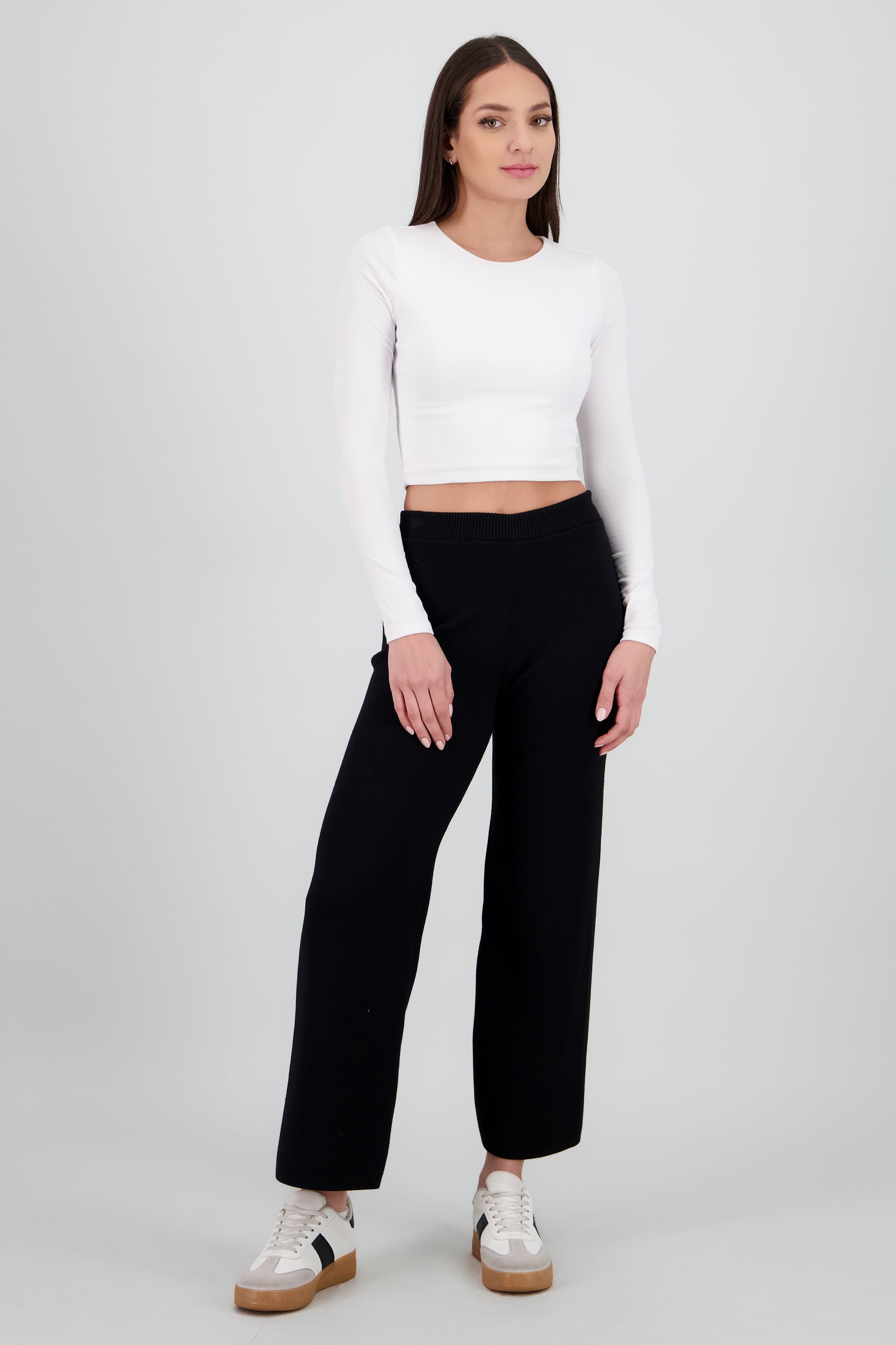 Pantalon tejido culotte NEGRO