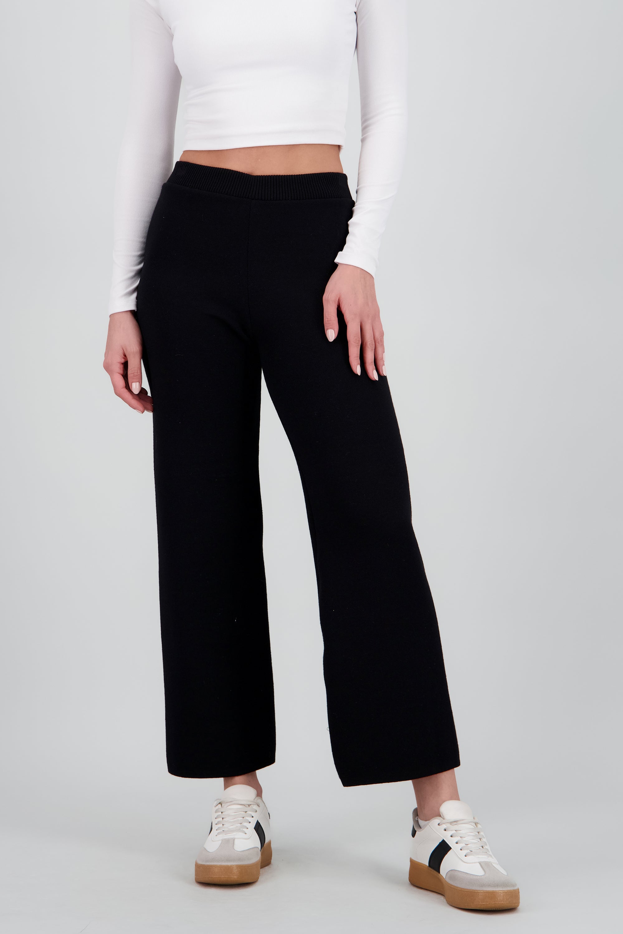 Pantalon tejido culotte NEGRO