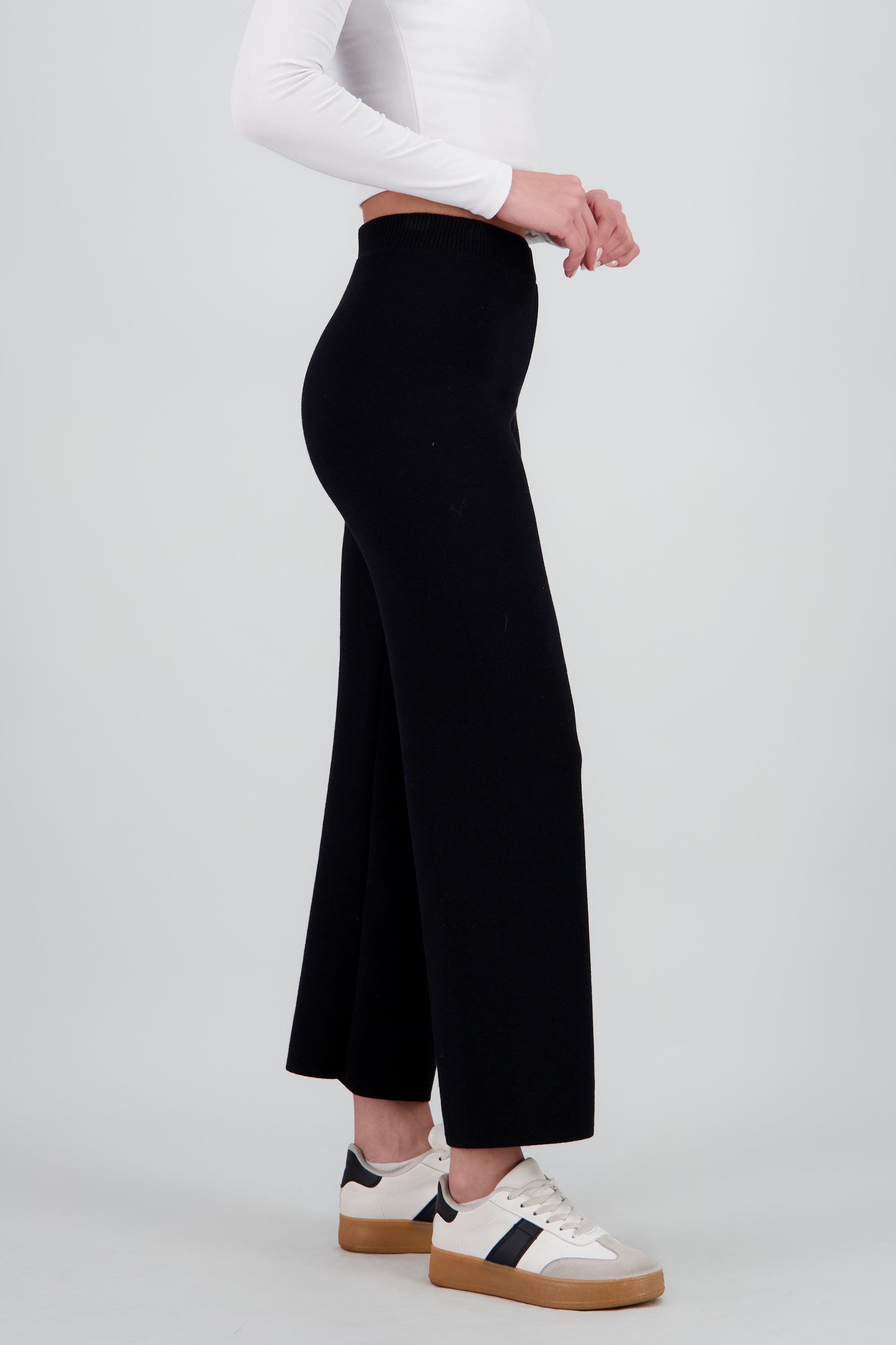 Pantalon tejido culotte NEGRO
