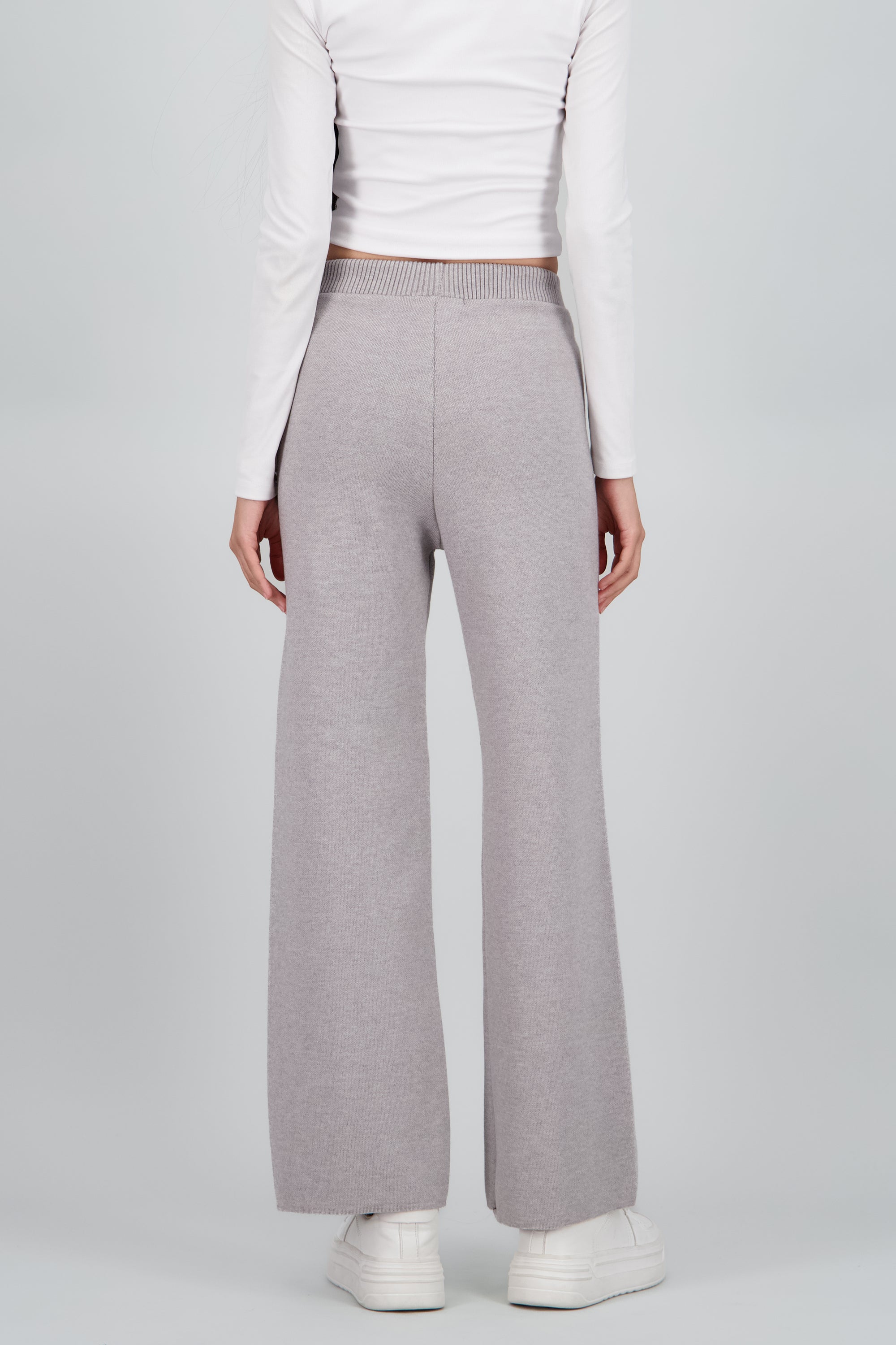 Pantalon tejido culotte GRIS JASPE