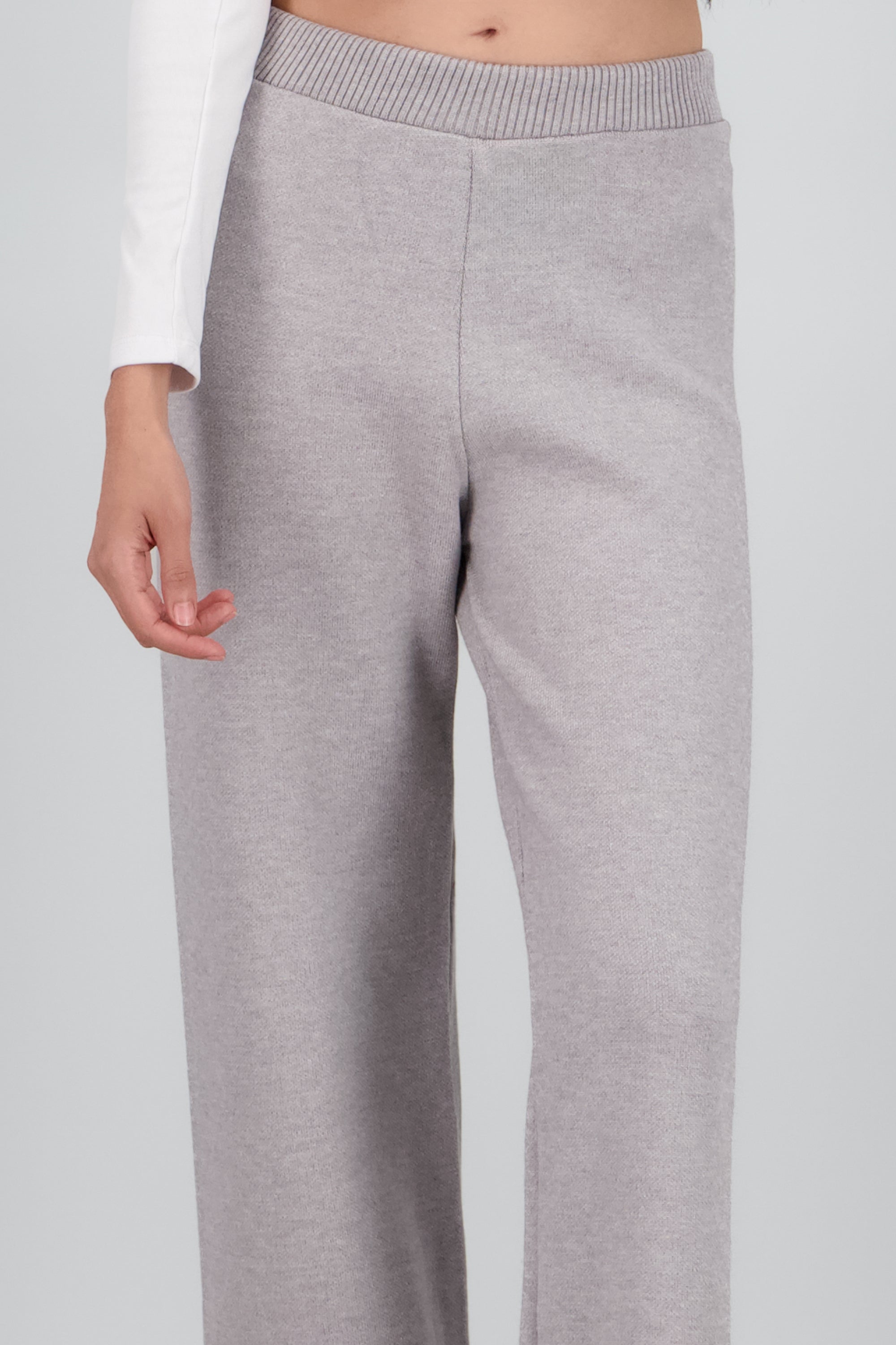 Pantalon tejido culotte GRIS JASPE