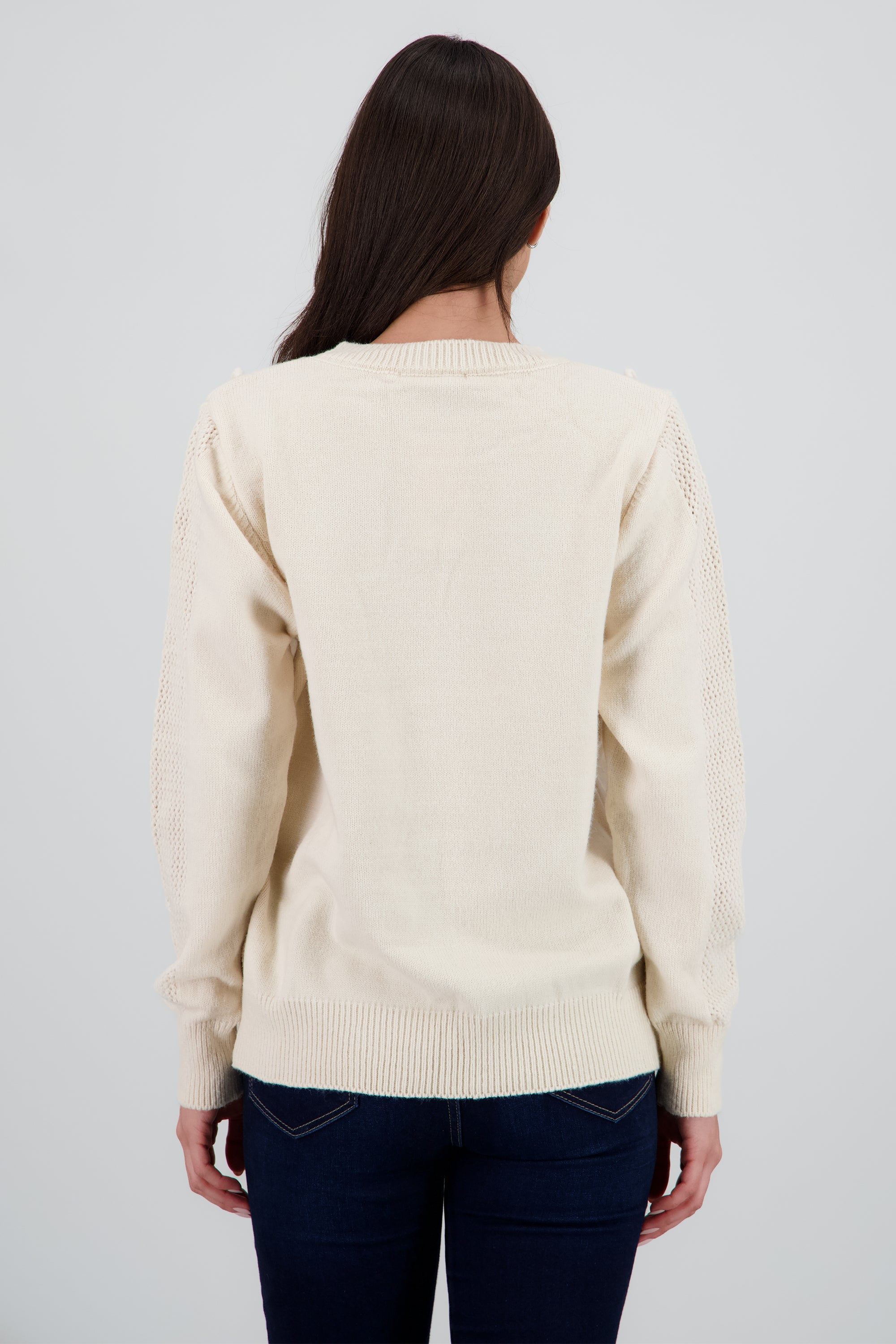 Sueter detalle flecos HUESO
