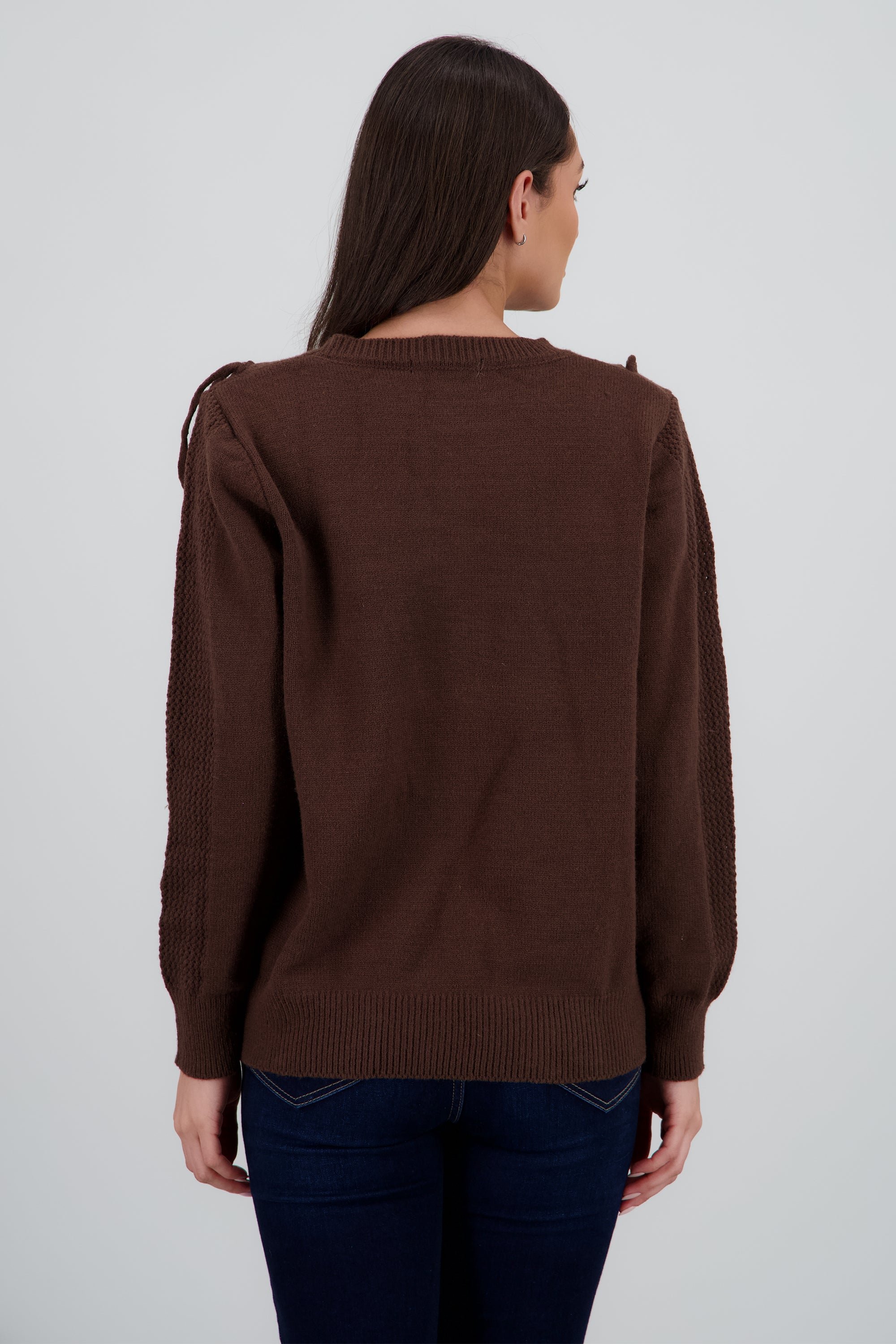Sueter detalle flecos CAMELLO