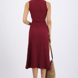 Vestido midi textura aro