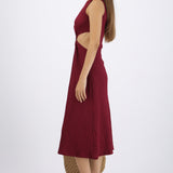 Vestido midi textura aro