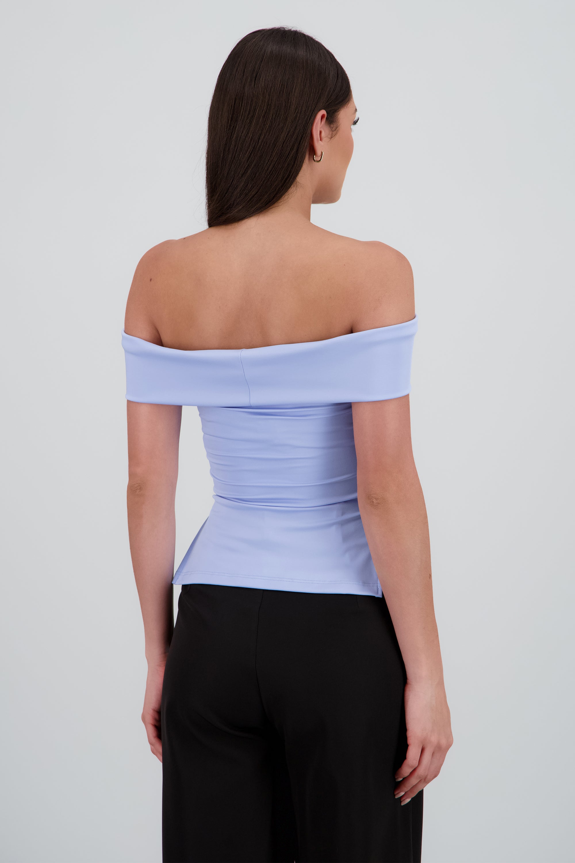 Top tubo off shoulder AZUL CIELO