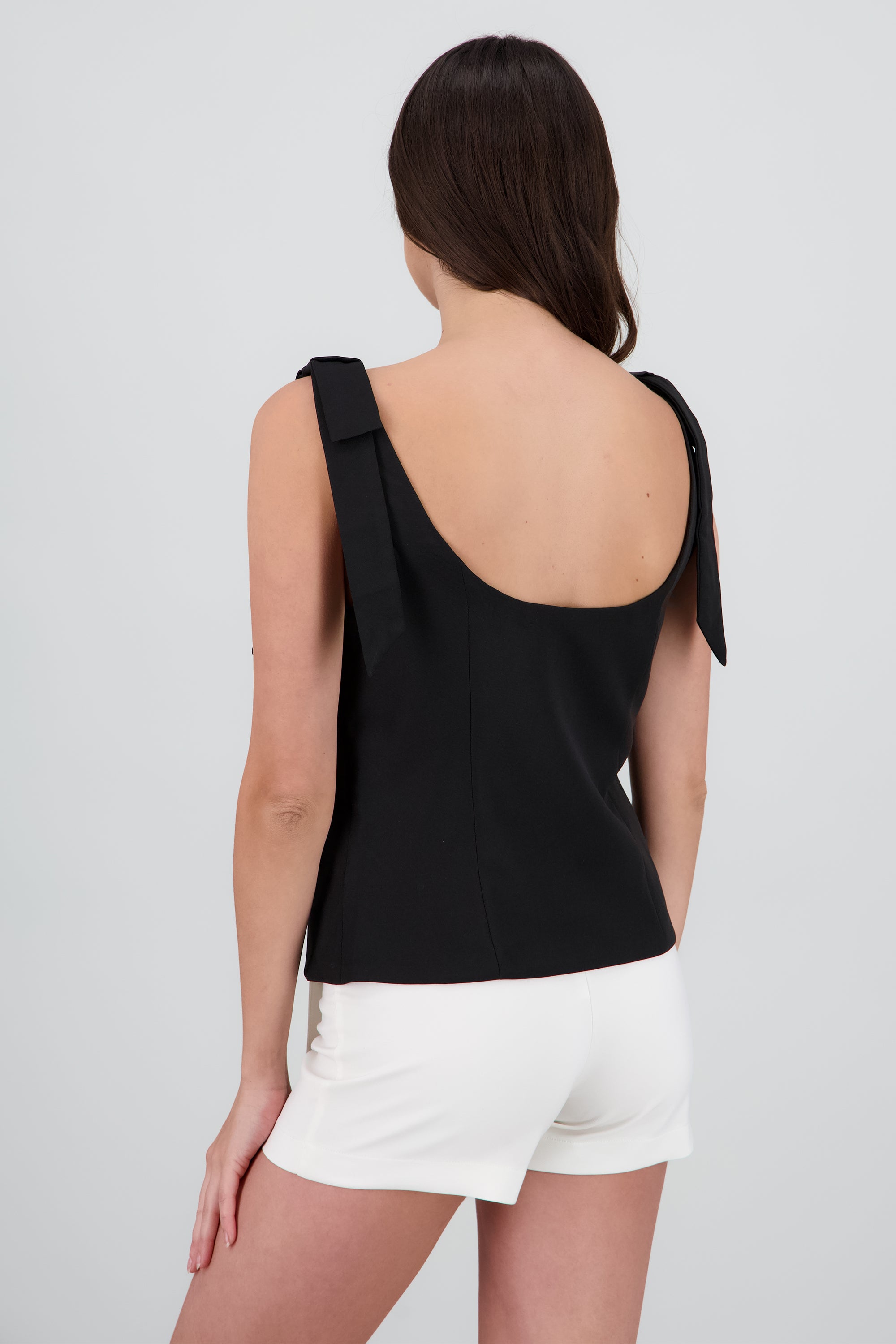 Top tirantes moños NEGRO