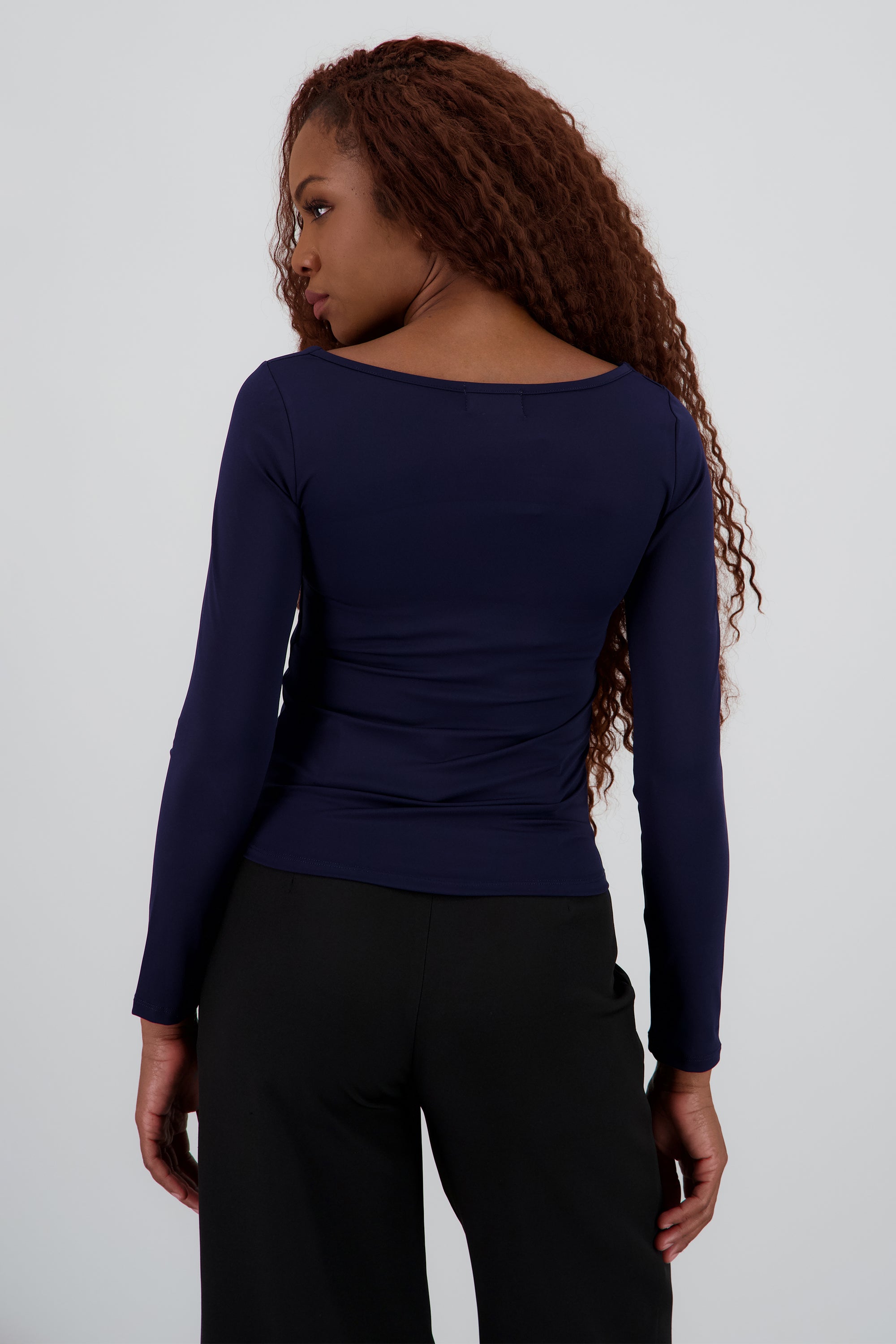 Top manga larga liso MARINO